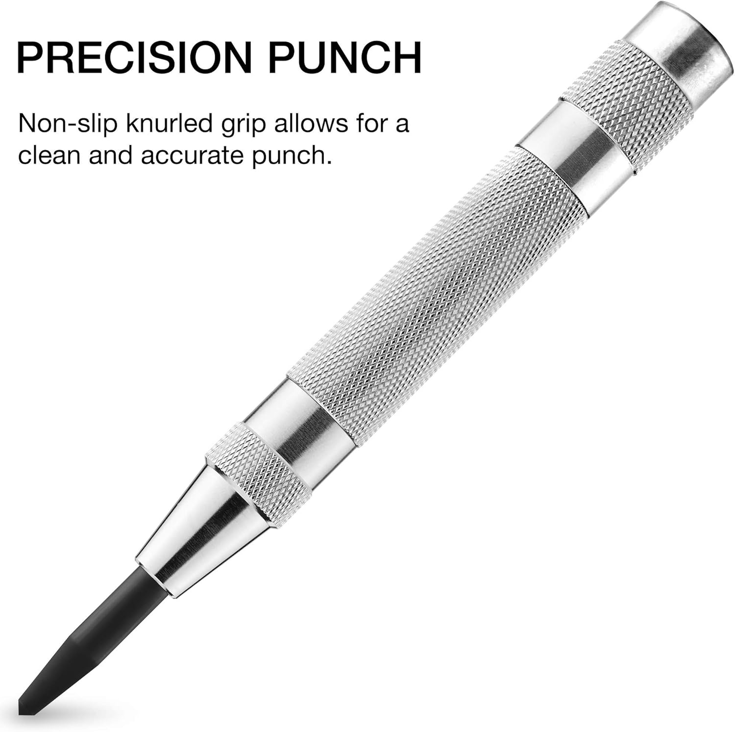 NEIKO 02639A 6-Inch Automatic Center Hole Punch with Adjustable One-Handed Spring Impact, Chrome-Plated Shank, and Premium S2 Steel Tip image number 3