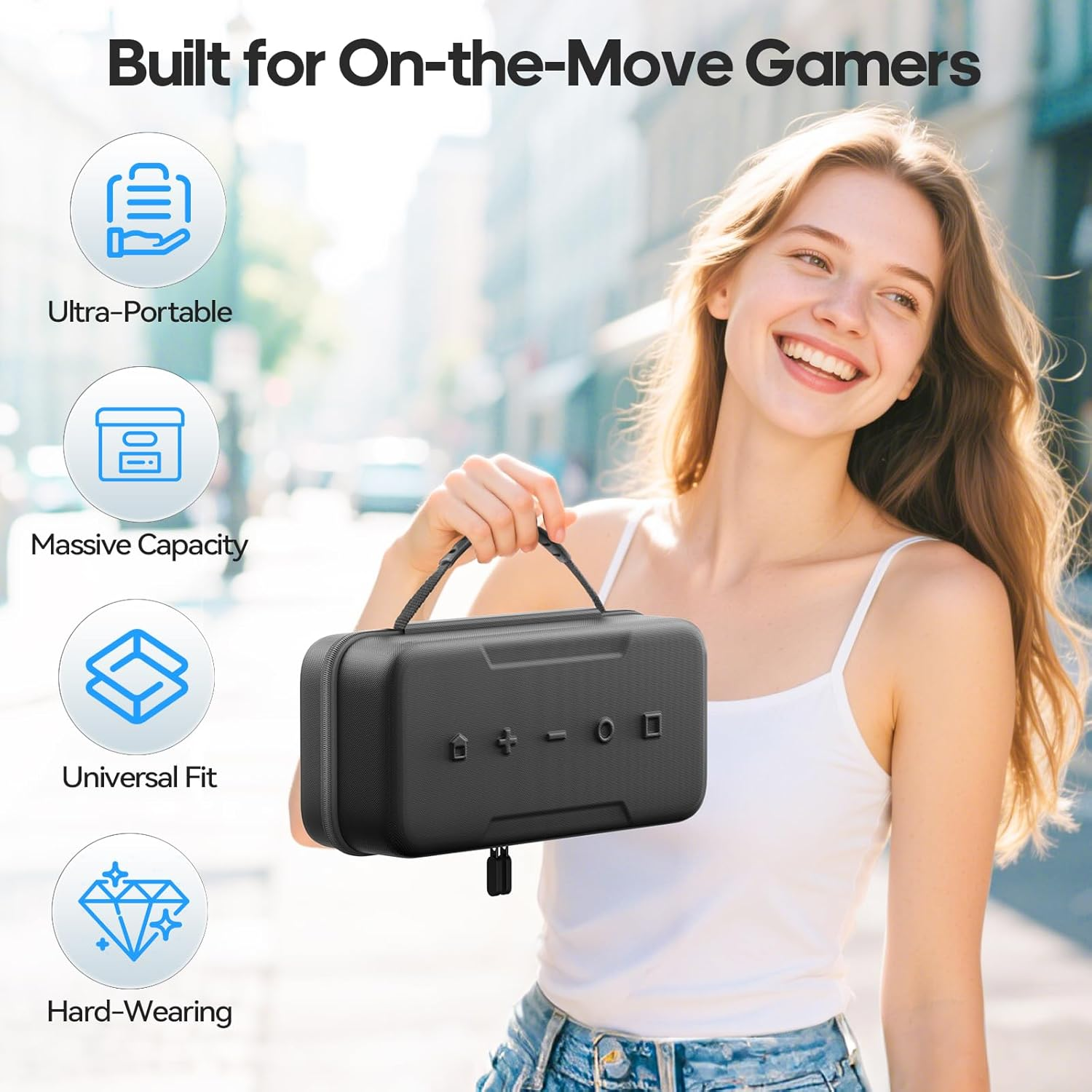 OIVO Switch 2 Case Compatible with Nintendo Switch 2, Large Switch 2 Carrying Case Fit for Joycon & Adapter, Protective Switch 2 Travel Hard Bag Holds 28 Game Cards, Switch Accessories Kit image number 1