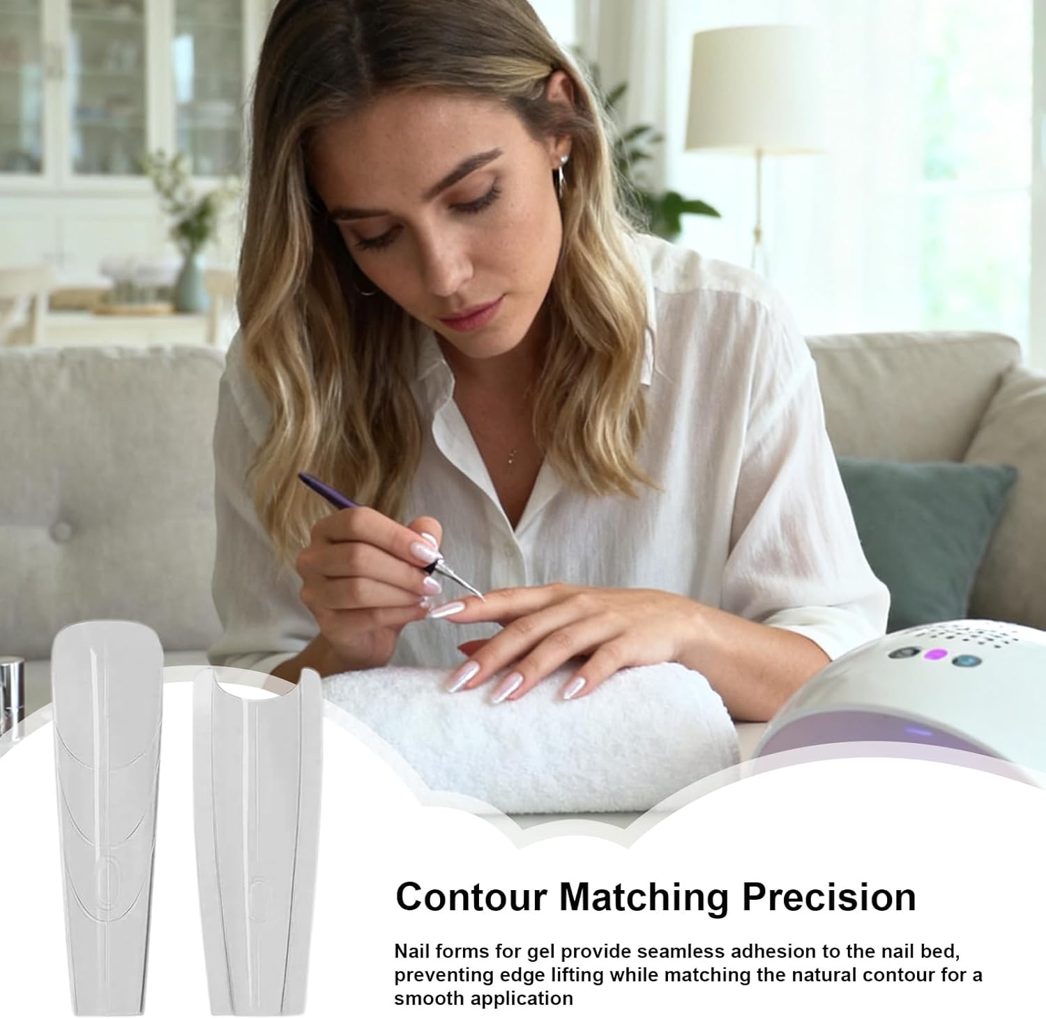 240 Piece Nail Tips Form - Sandwich Nail Form | Professional Acrylic & Nails Extension Forms | Double-Sided, Easy to Use for Sculpting, Salon & DIY Manicures, for Beginners Professionals,Women - B image number 5