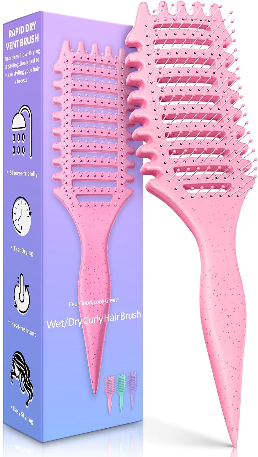 Hair Brush, Curl Hair Brush, Curl Brush, Styling Brush for Curly Hair, Straight, Fine, Wet and Long, Anti-Breakage for Women, Men and Children image number 3