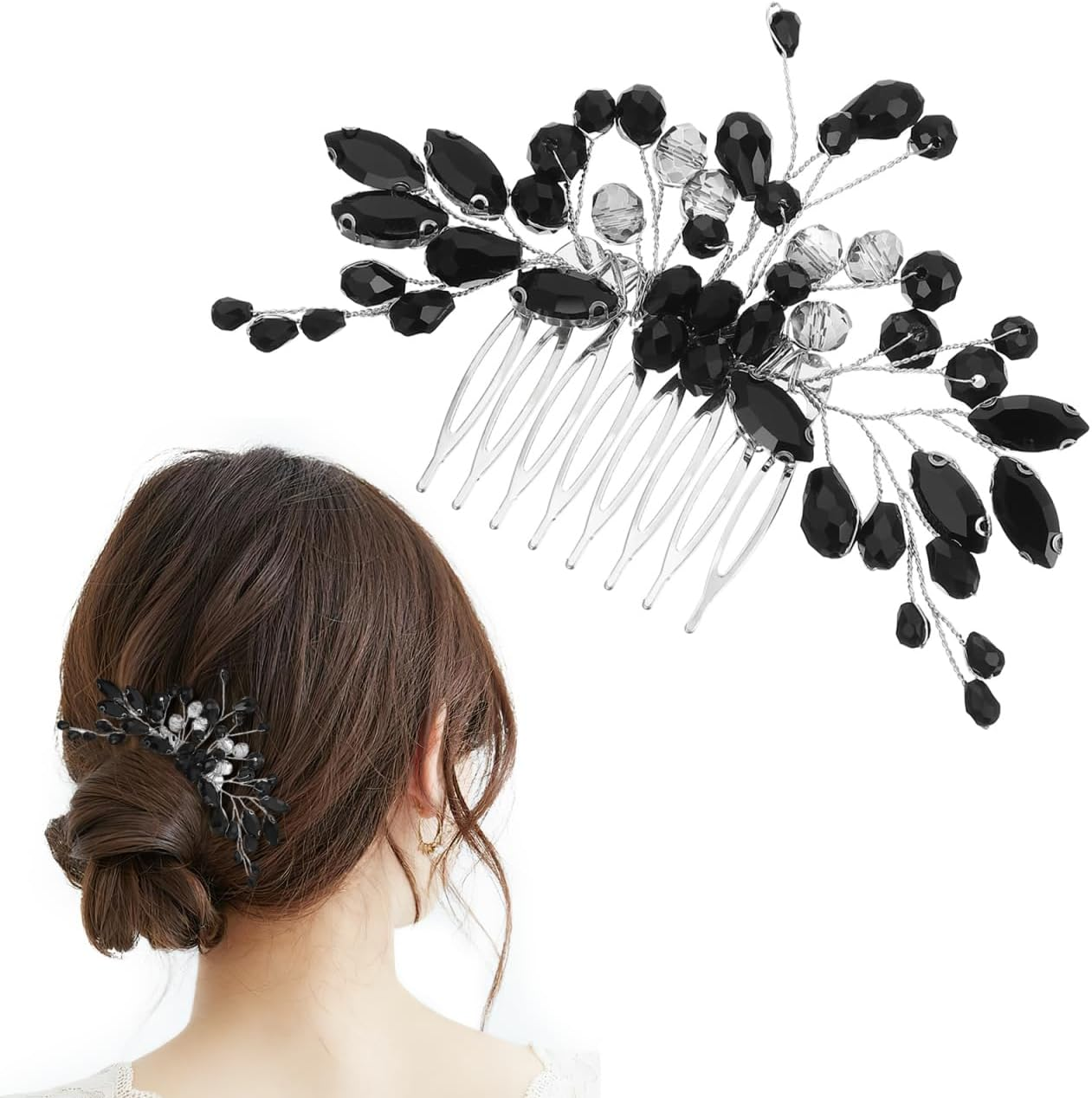 AUTSUPPL Hair Accessories for Women Comb Prom Headpiece Women Hair Clips Hair Bobby Pins Golden Hair Accessories Hair Accessories for Bride Wedding Hair Accessories for Brides Metal image number 4
