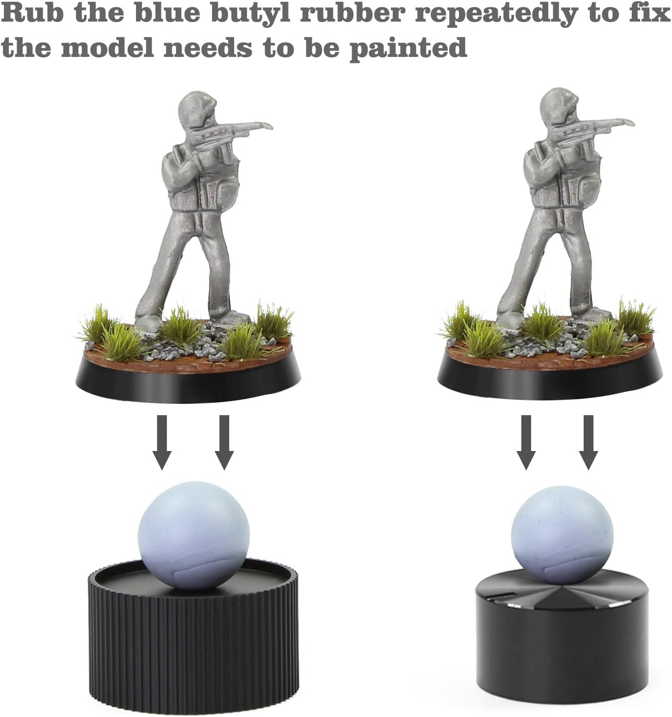 Evemodel Model Hand Painting Handle Coloring Holder Soldiers Handicraft (Black) image number 1