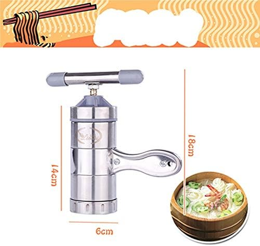 Kitchenware Gadgets Household Stainless Steel Manual Pasta Machine Hand Pressure Noodle Machine Noodle Maker with 5 Models Kitchenware Gadgets image number 6