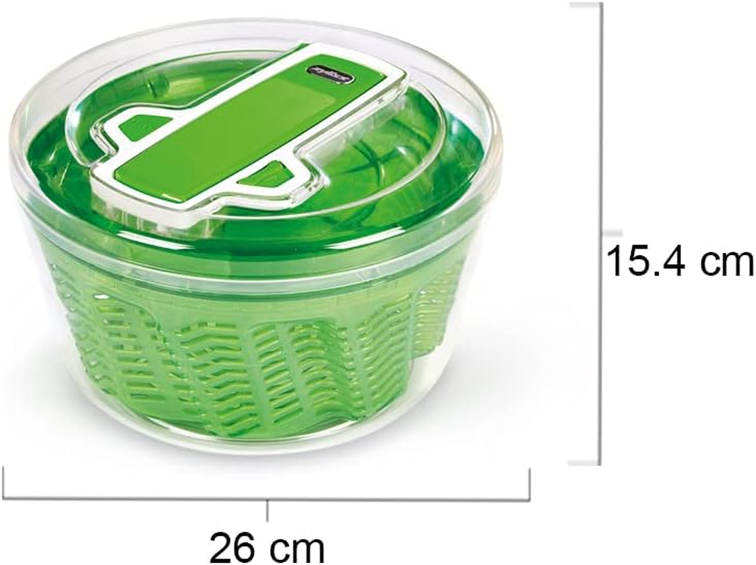 Zyliss Swift Dry Salad Spinner - Large, 4-6 Serving Capacity, with Unique Aquavent&trade; Technology | Non-Slip Base | Dishwasher-Safe| Bpa-Free | 5-Year Manufacturer Guarantee | Green image number 3