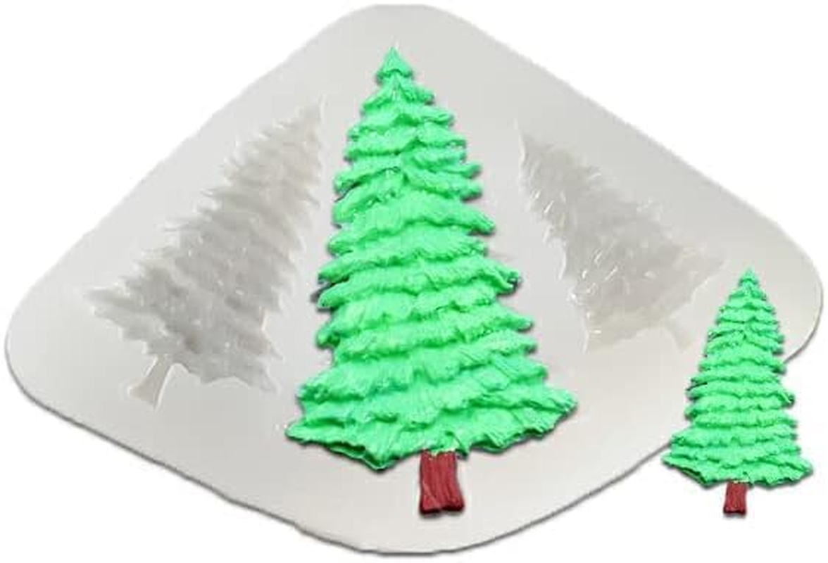 Biscuit Molds Kitchen Baking Handmade Christmas Themed Embossed Mould Dessert Fondant Casting Die Cupcake Chocolate, Three Pine Tree image number 2