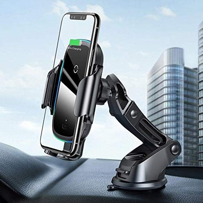 Baseus 15W Automatic Electric Car Holder/Qi Wireless Charger, Black