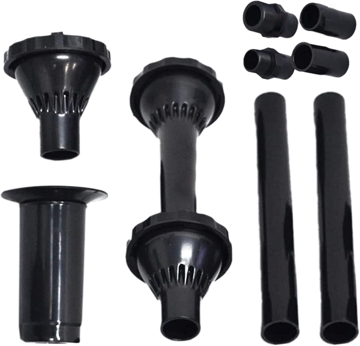 Guador 9Pcs Small Fountain Nozzle Kit,Water Fountain Nozzle Heads Fountain Head Set Fountain Pump Nozzle Set 3 Kinds of Nozzle Selection Water Fountain Spray Head Set Adjustable Pond Pump Nozzle Kit image number 1