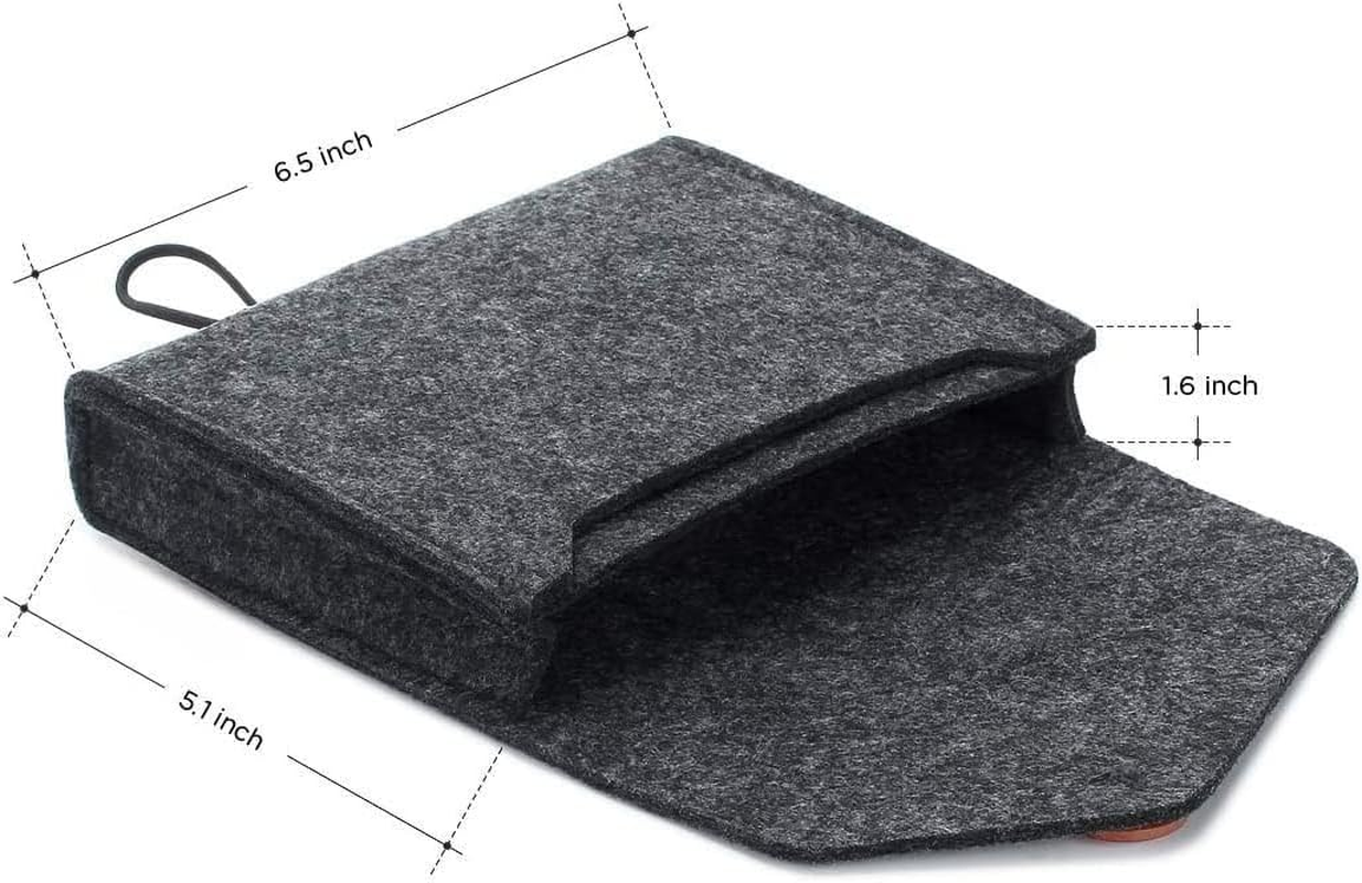 Portable Felt Storage Bag, Electronics Accessories Protective Case Pouch for Cellphone, Cables, Portable External Hard Drive (Dark Grey) - Iight Grey image number 3
