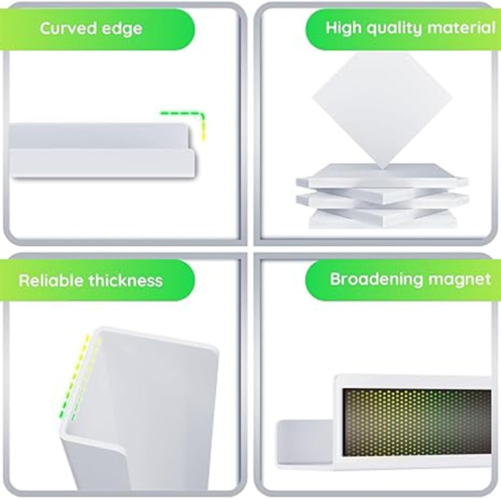 Magnetic Book Shelf, Acrylic Book Display Shelf, Reusable Magnetic Book Holder and Magnetic Pen Holder, Magnetic Book Shelf for Whiteboard, Design for Picture Books and File Holder image number 2