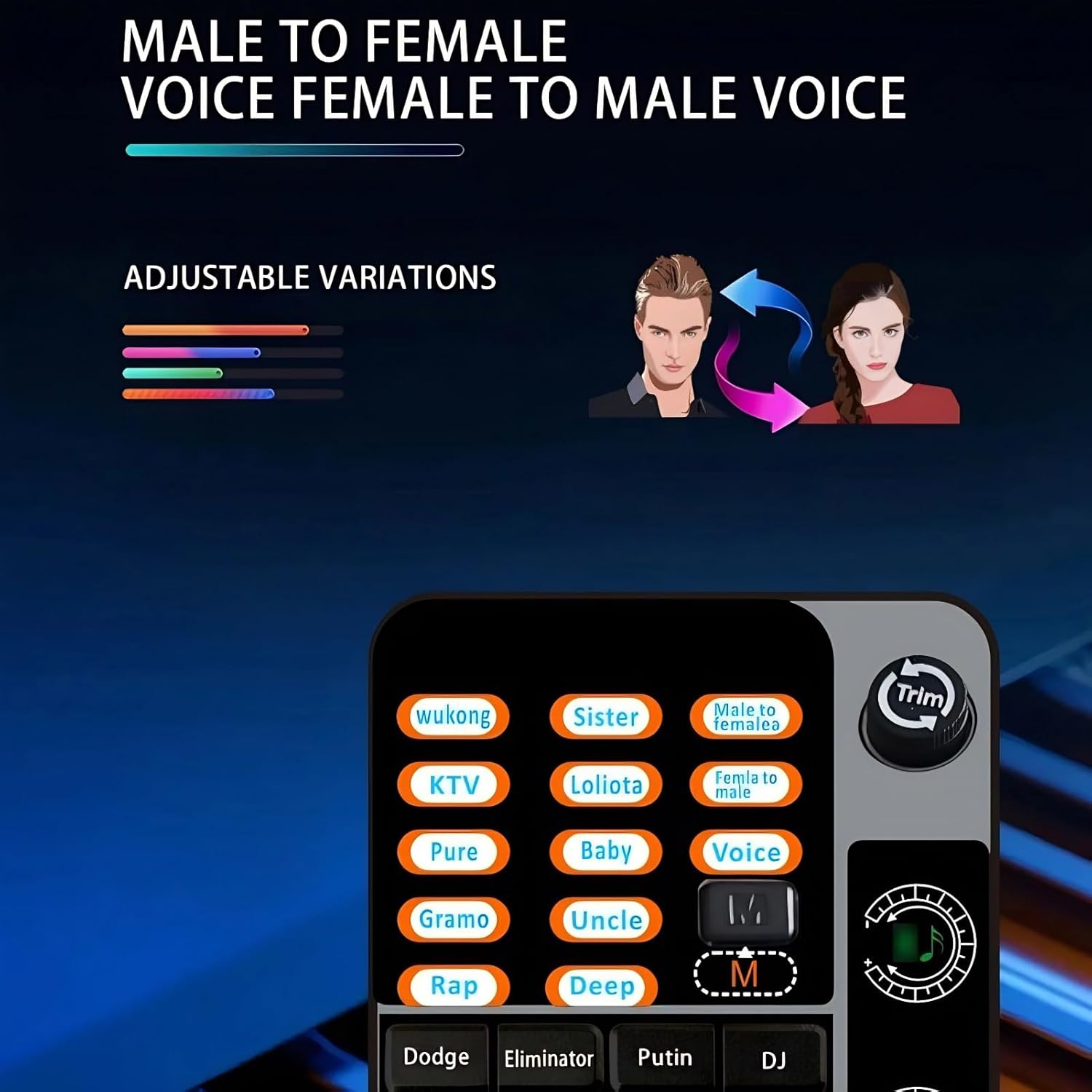 Gaming Mixer with Voice Changer Voice Changer with Voice Changer, Portable Handheld Microphone for Live Streaming Singing and Gaming, Cool Appearance and Multiple Connection Options DJ Mixers image number 6