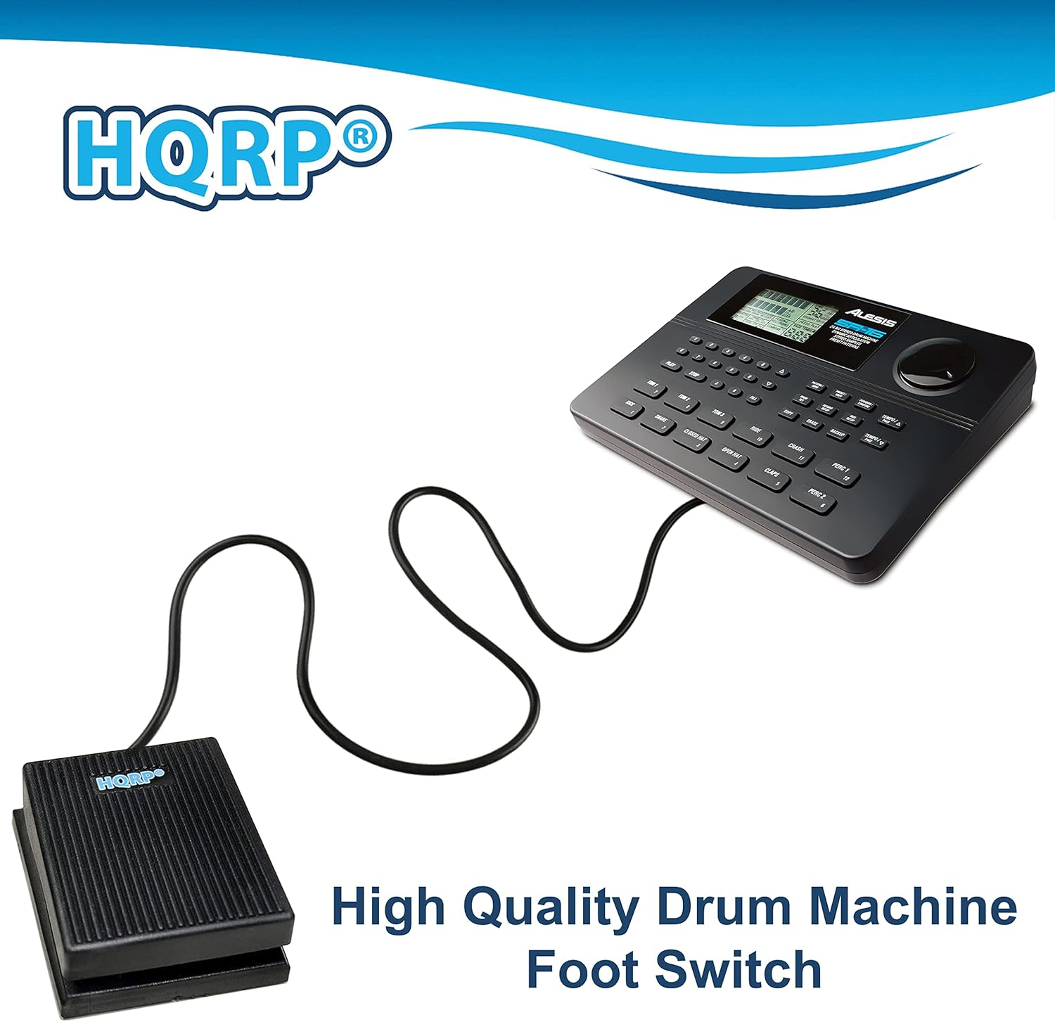 HQRP Foot Switch for Alesis SR-16 SR-18 Drum Machine Damper Sustain Pedal + HQRP Coaster image number 2