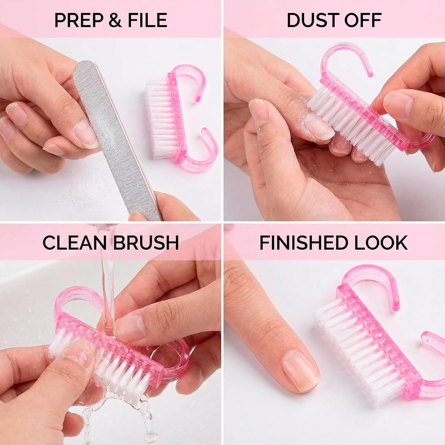 Yxvyxymyxxg​ Nail Dust Brush Collection - 5-Piece with Ergonomic Grip, Soft Bristles for Gentle Nail & Cuticle Care, for Detailed Manicure and Pedicure image number 1