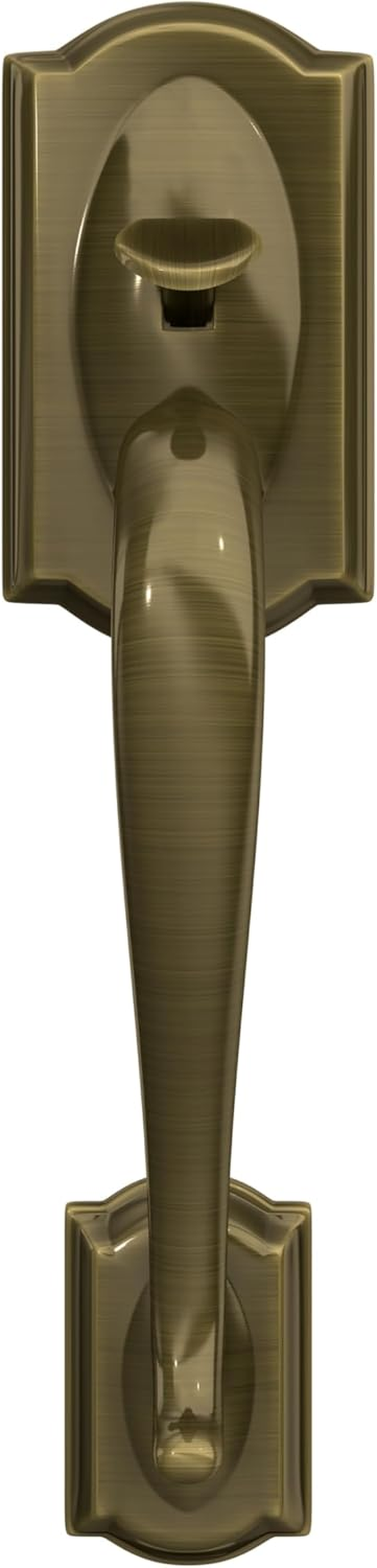 Schlage Camelot Front Entry Handle Accent Right-Handed Interior Lever (Antique Brass) FE285 CAM 609 Acc RH image number 6