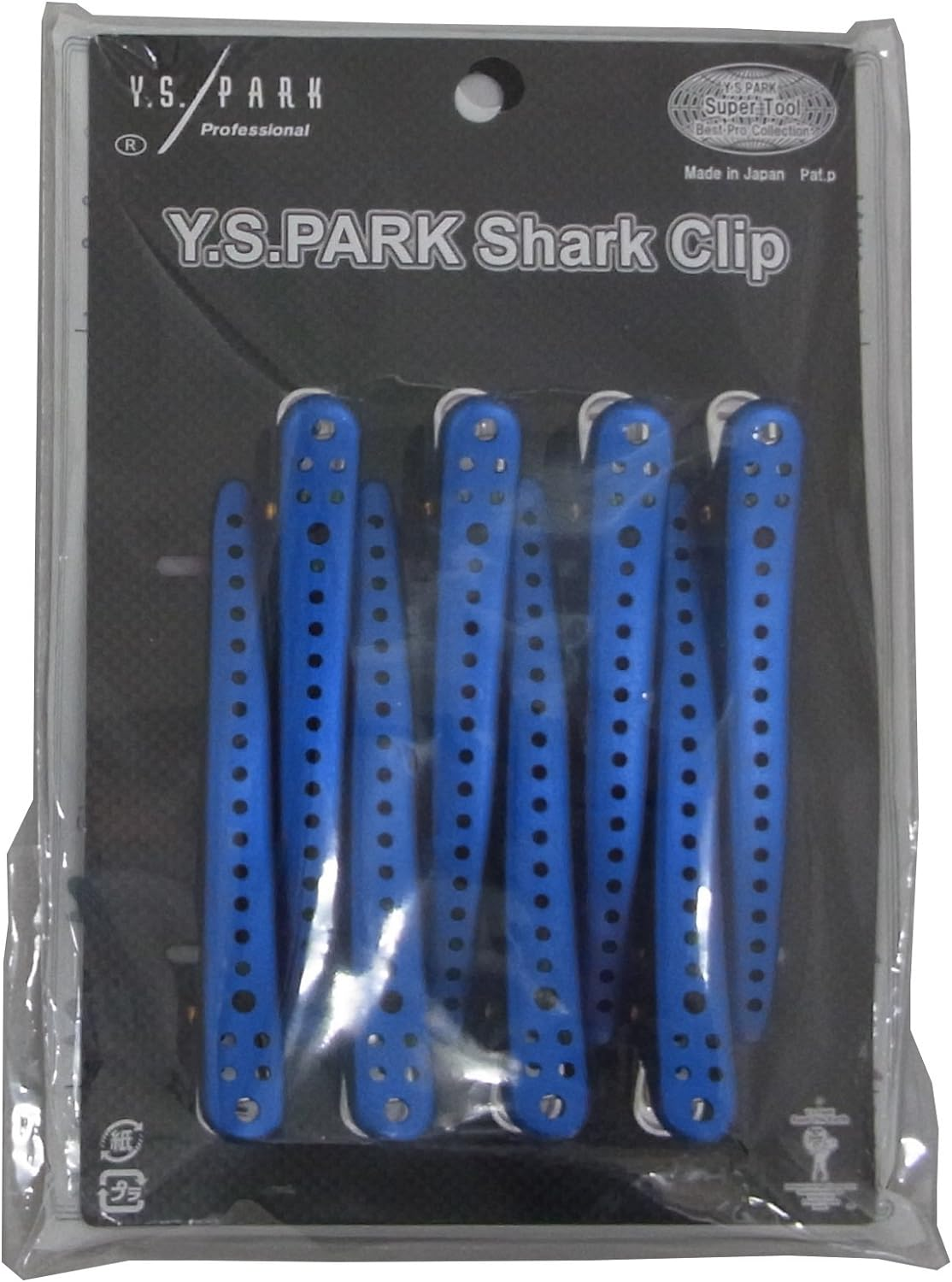 YS Park Shark Clips - Purple Metal 8Pcs (Orange Metal)