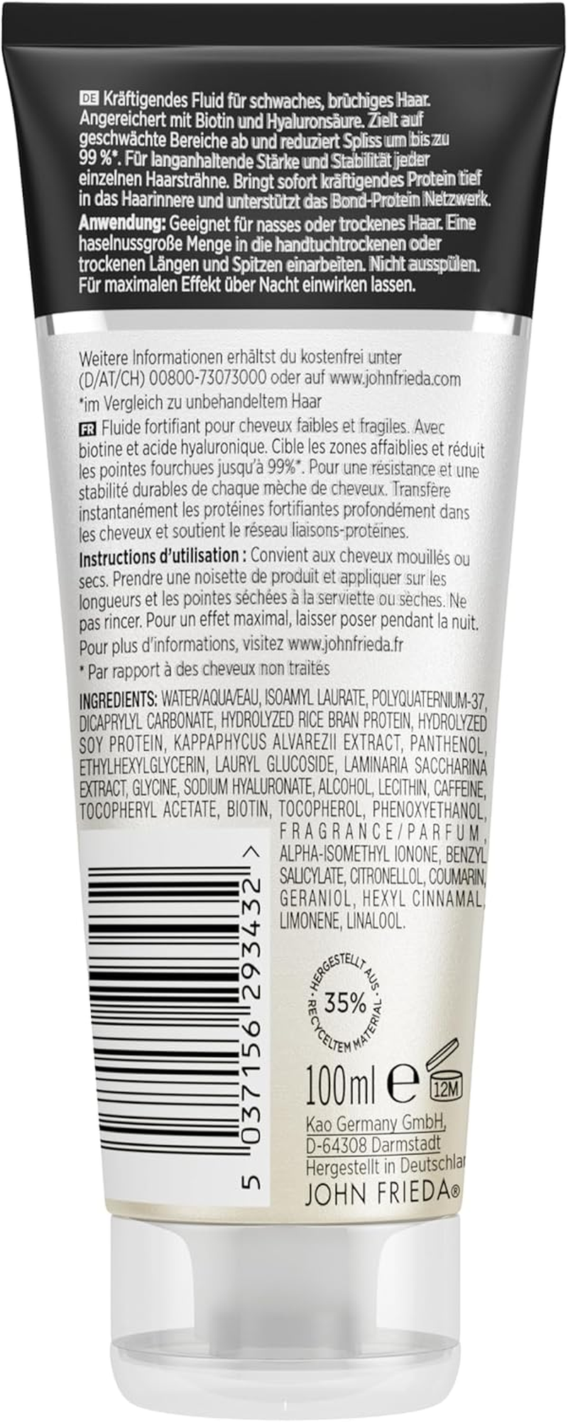 John Frieda Profiller+ Strengthening Super Fluid - Content: 100 Ml - Hair Type: Fine, Thin image number 4