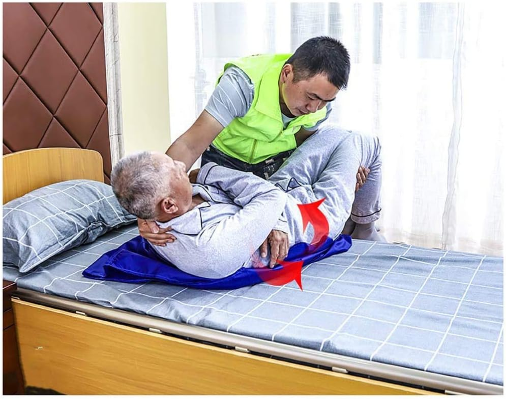 HNYG Reusable Flat Slide Sheet for Patient Transfer, Turning, and Repositioning in Beds, Hospitals and Home Care, Sliding Draw Sheets to Assist Moving Elderly and Disabled (Blue, 110X70 CM) image number 5