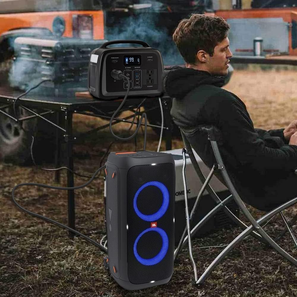 KFD 12V Car Charger Compatible with Adapter JBL Partybox Speaker 200 300 310 Party Box Portable Wireless Bluetooth Speaker Audio System Car Cigarette Lighter Socket Auto RV Camper Power Supply 12VDC image number 1