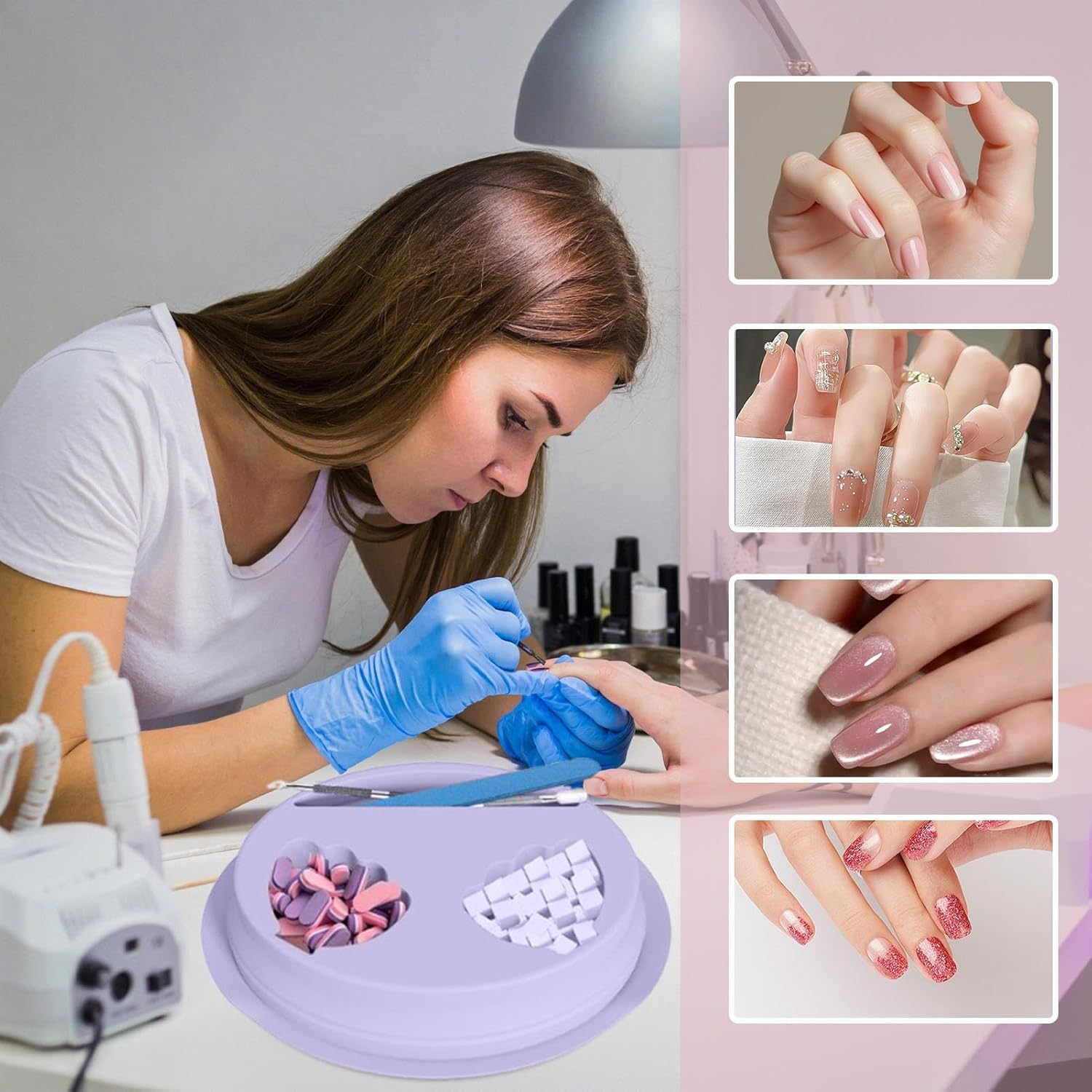 Yulokdwi Nail Bowl for Soaking | Silicone Manicure Soak off Hand Dish,Professional-Grade Soaker Container, Hand Bath Tray Cleaning Tool for Home Salon Travel Care image number 6