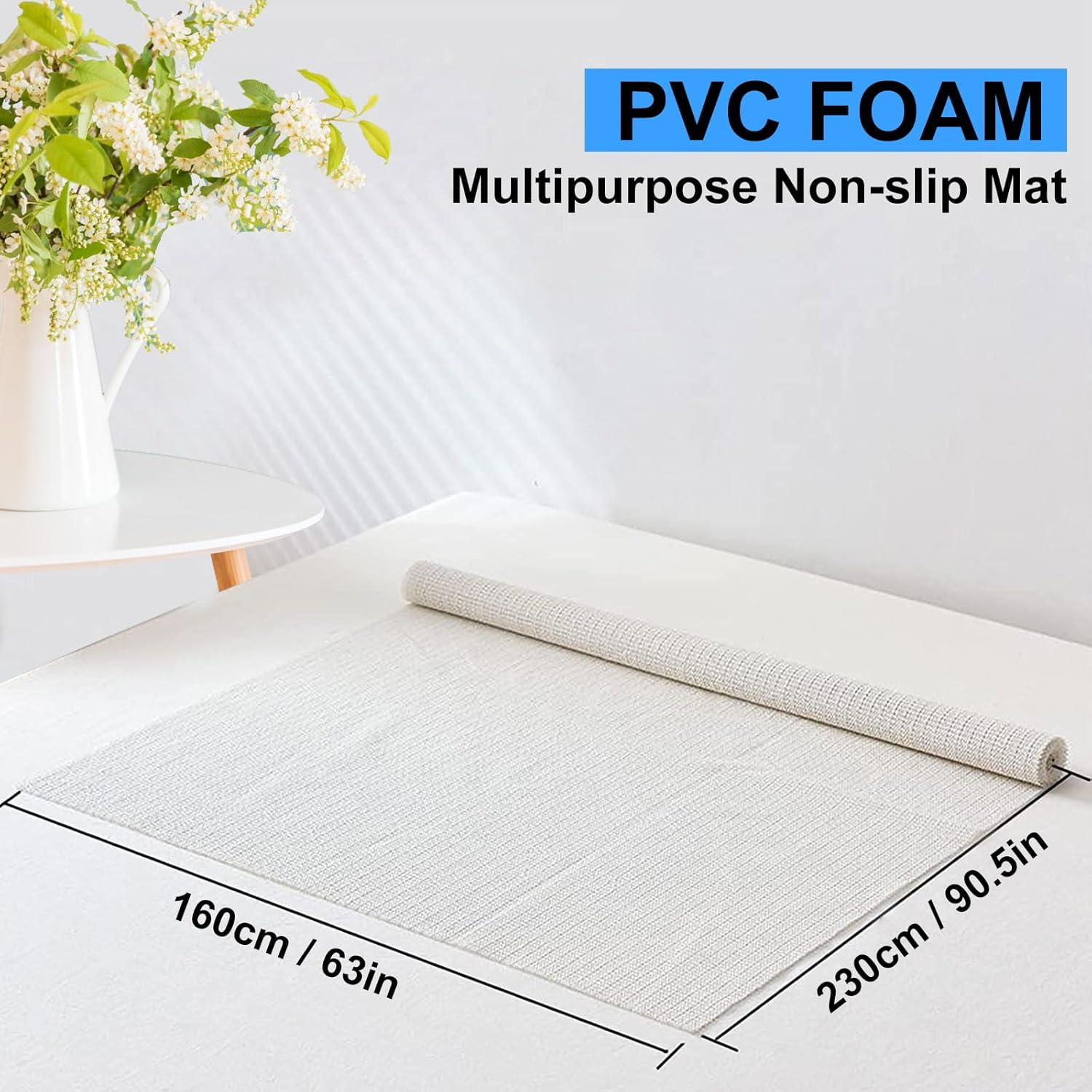 Sofa anti Slip Mat, anti Slip Furniture Mat, Reusable Furniture Mat, Segmented anti Slip Mat, Washable anti Slip Mat - Sturdy and Durable anti Slip Mat, Reusable PVC Carpet Easy to Cut, 160X230Cm