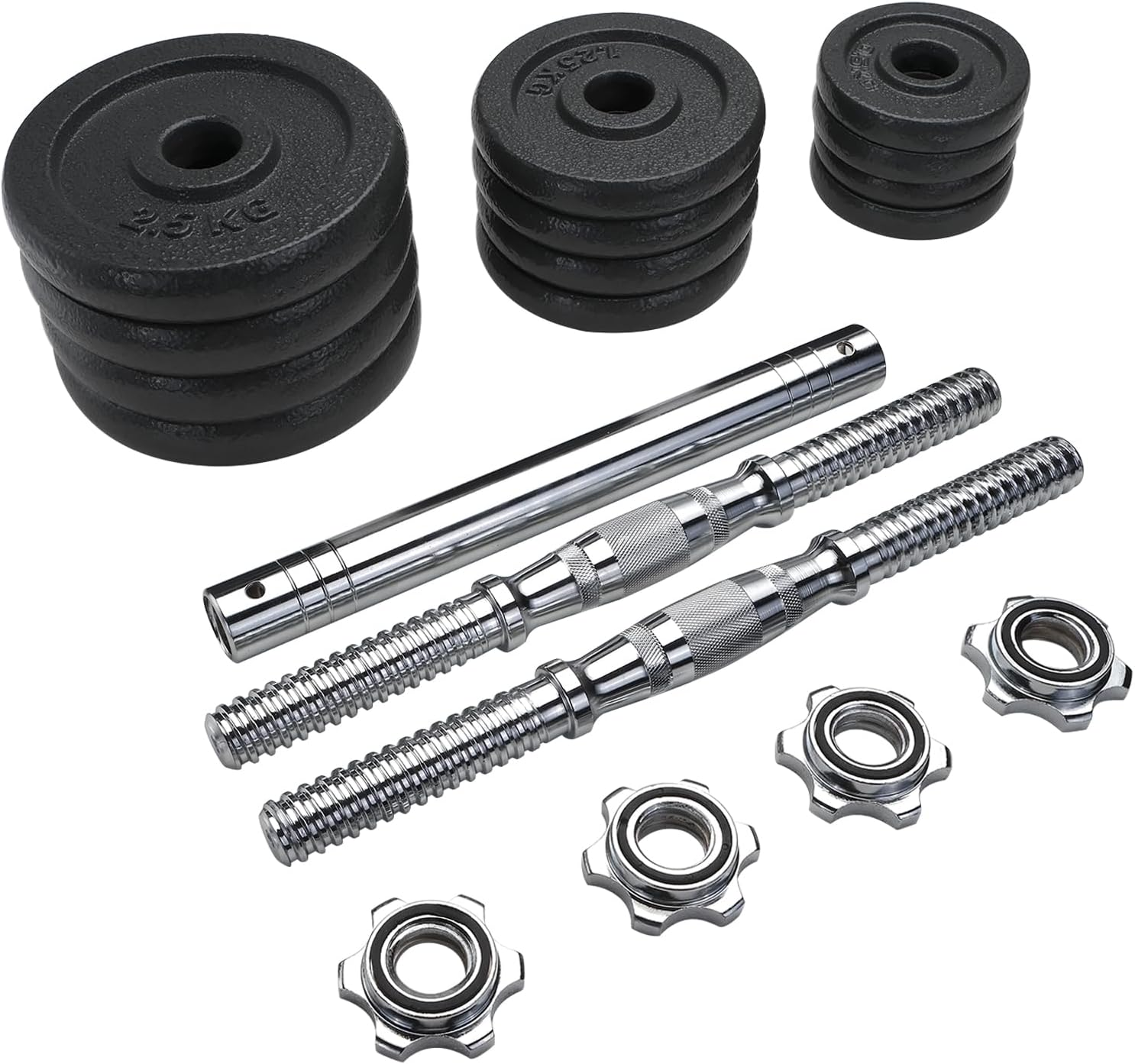 Li Fitness Cast Iron Adjustable Dumbbell Set 3 in 1 Kettlebell Set Barbell Set Exercise Fitness Dumbbells for Home Gym Training Weight Lifting Bodybuilding Exercise image number 2