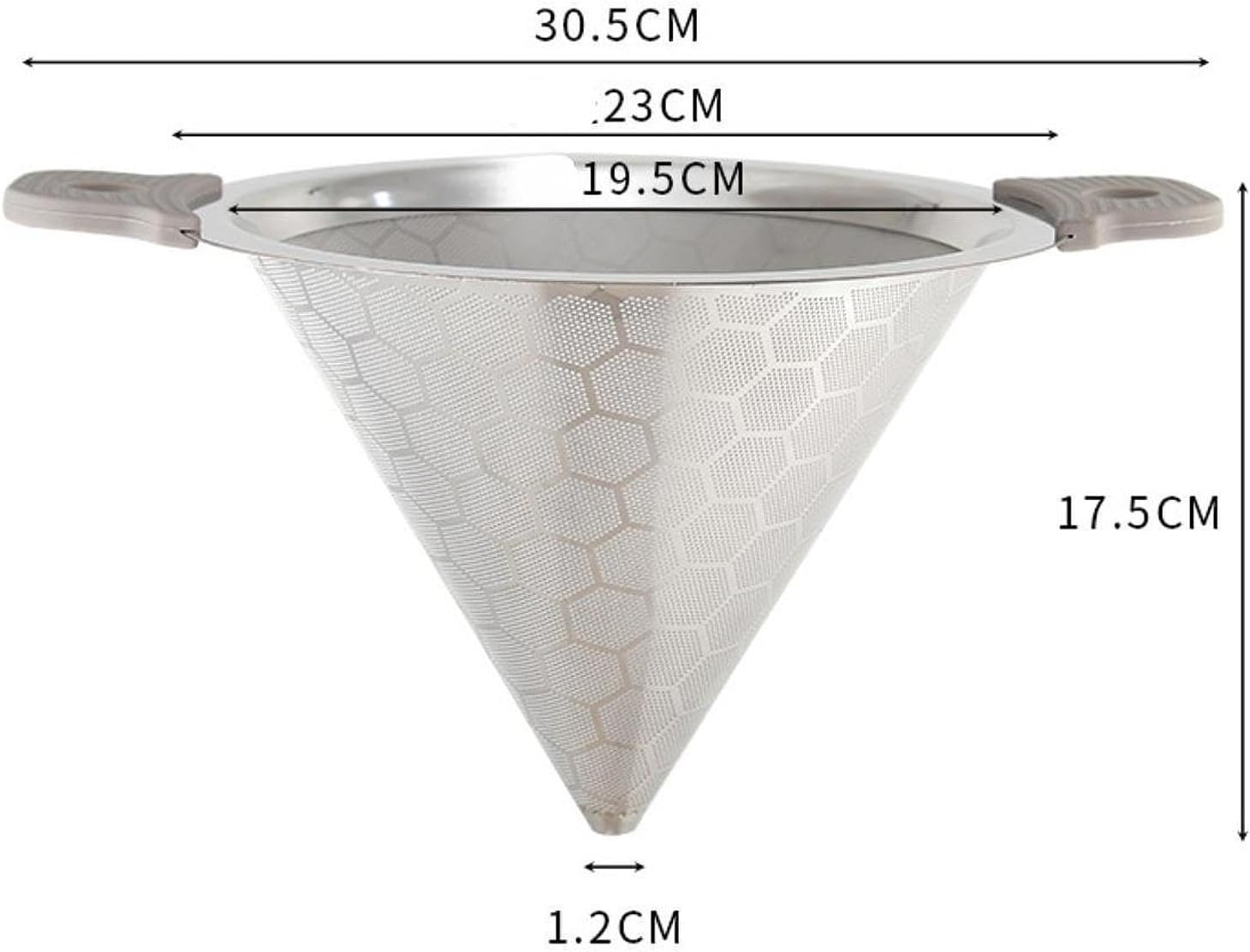 Fonowx Coffee Filter Cup Holder Double Handle Tea Leaf Funnel for Coffee Espresso