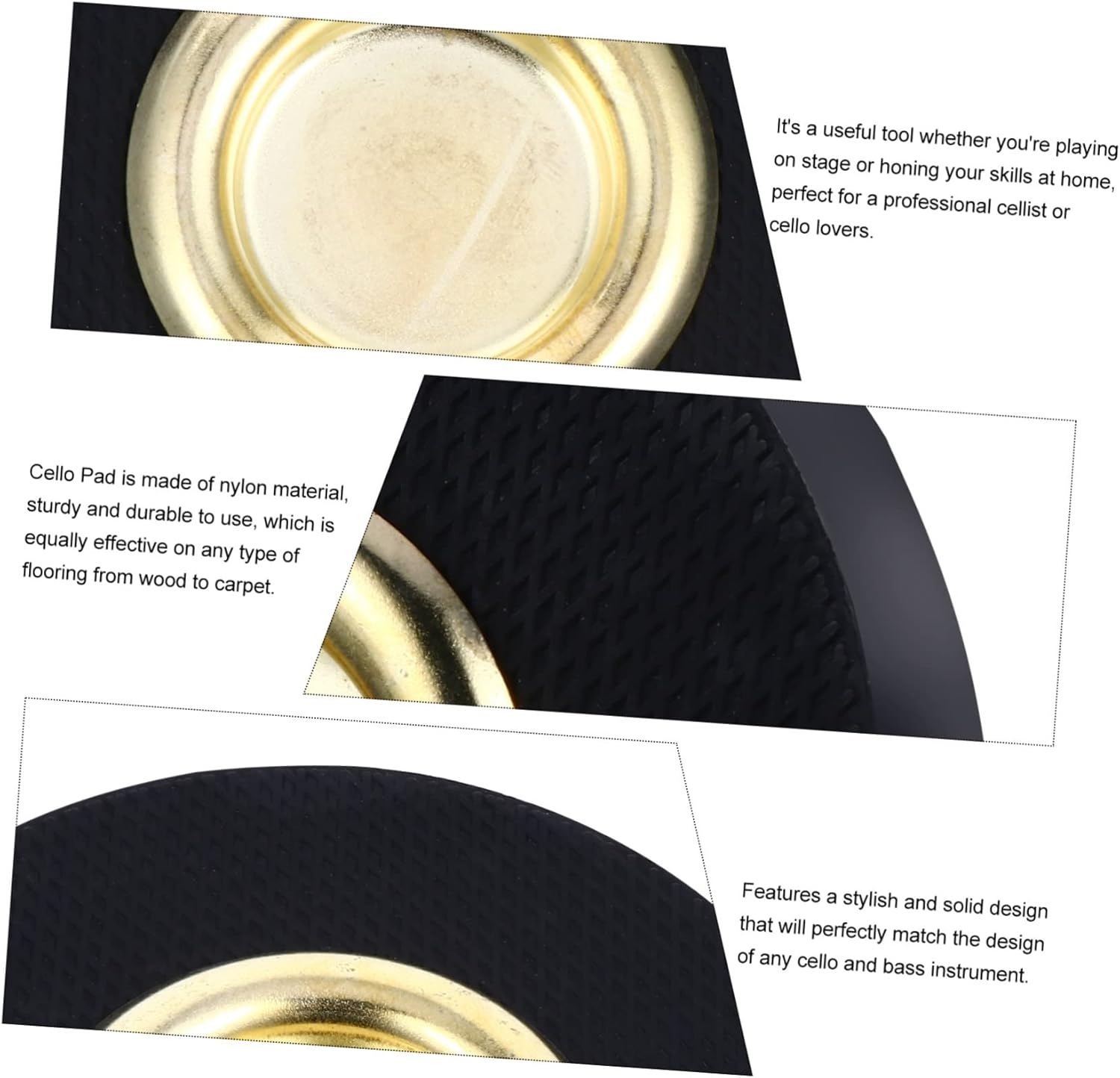 Anti-Slip Mat for Cello End Pin Stand Holder Violoncello Non Slip Pad Floor Protector Small Nylon Material Lightweight Portable image number 2