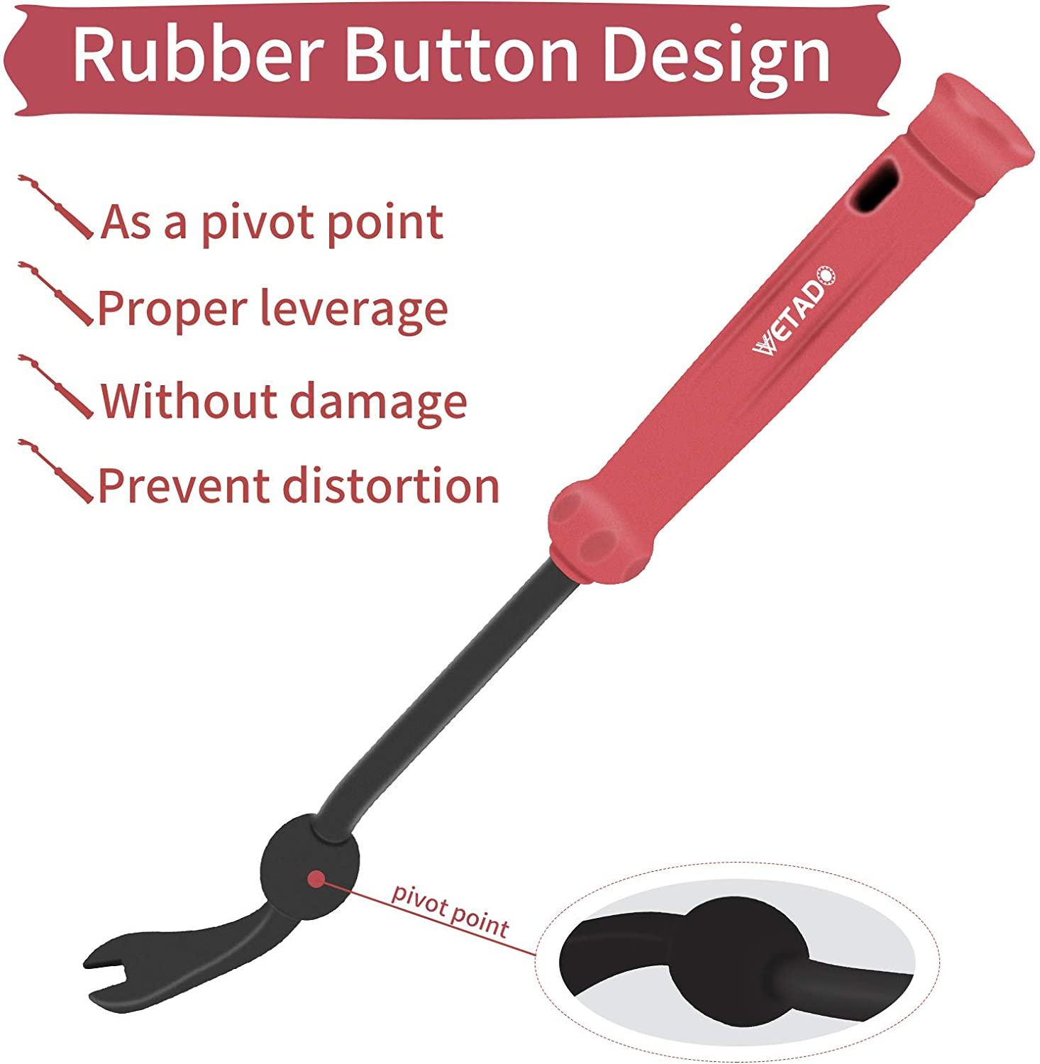 Wetado Trim Removal Tool, Car Upholstery Repair Kit, Car Door Audio Panel Trim Removal Set, Auto Clip Pliers 8PCS image number 1