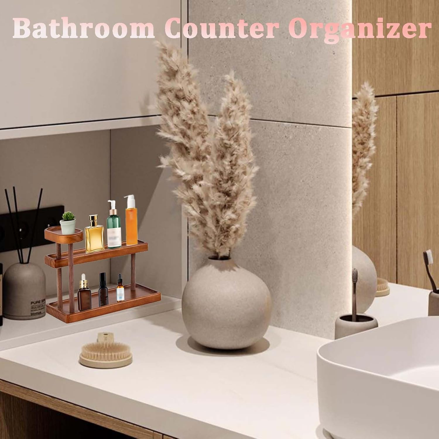 Bathroom Organizer Countertop,3 Tier Bathroom Counter Organizers and Storage,Countertop Organizers for Makeup,Perfume,Skincare,Cleaning Supplies,Coffee Station