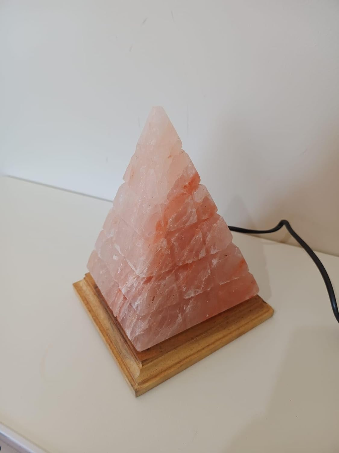 2-3 KG Premium Multi-Colour Cubical Cut Pyramid Salt Lamp 100% Authentic, Handcrafted from Beautifully Hand Craft Cubical Cut Pyramid Shape Lamp Comes with Complete Electric Fitting image number 2