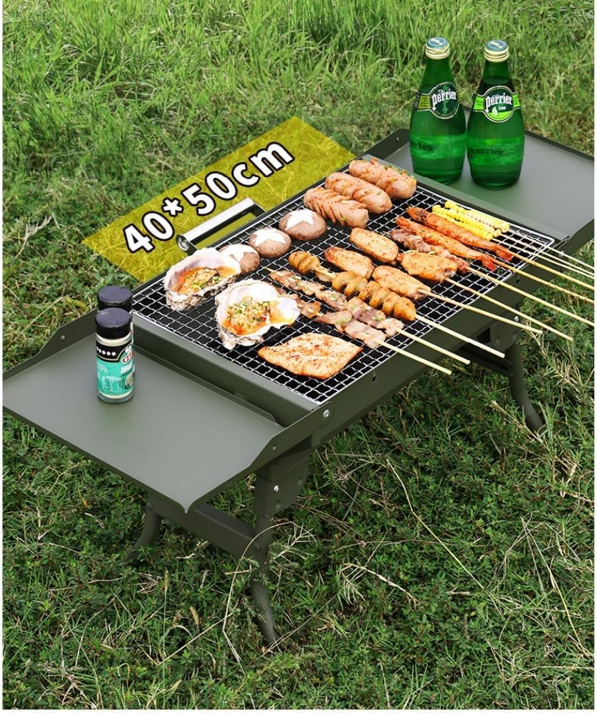 Charcoal Grills,Folded Patio Camping Barbecue Grill,Bbq Barbecue Stove Carbon Grill Barbecue Utensils for Garden Backyard Party Picnic Camping Outdoor Cooking,Portable Foldable Barbecue Charcoal Grill