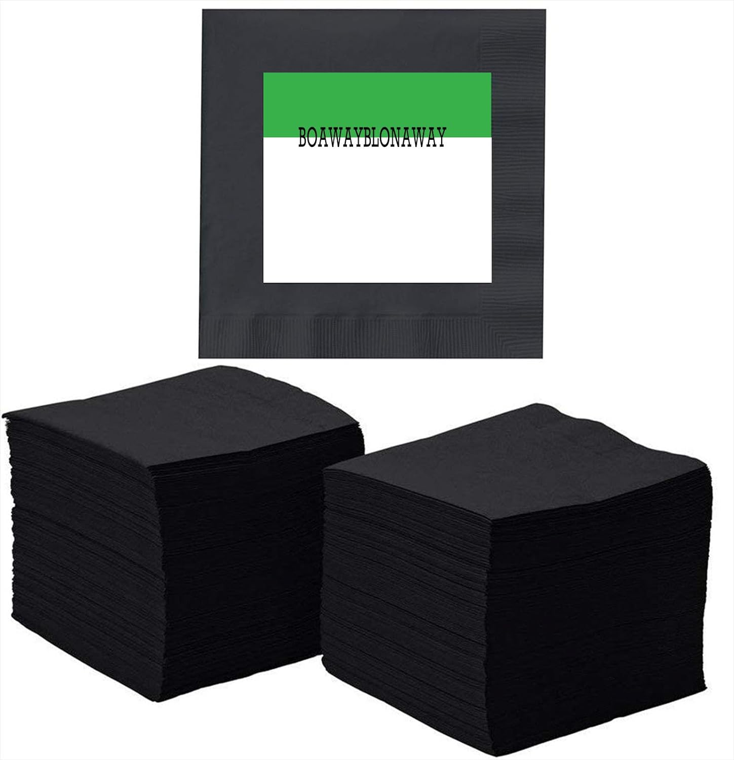 Premium 2 Ply Black Dinner Napkins - Pack of 120 - Elegant for Dining and Parties - Disposable Cocktail Napkins - 9.8" X 9.8" (Paper) image number 3