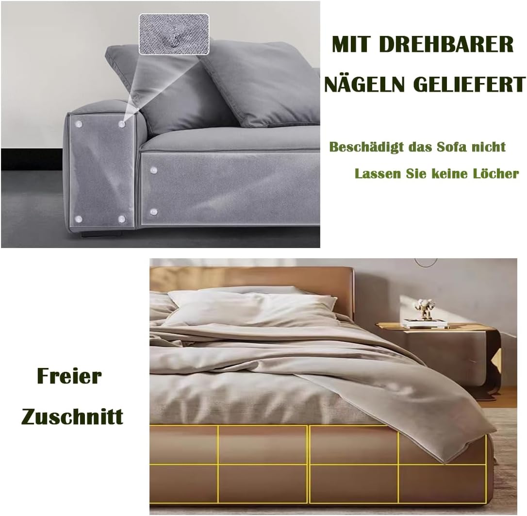 Scratch Protection Cat Tape 10 M X 30 Cm, Scratch Protection Sofa Cat Pad Dogs Scratch Protection for Doors anti Scratch Film for Cats for Furniture Couch Door Wall Scratch Repellent image number 5