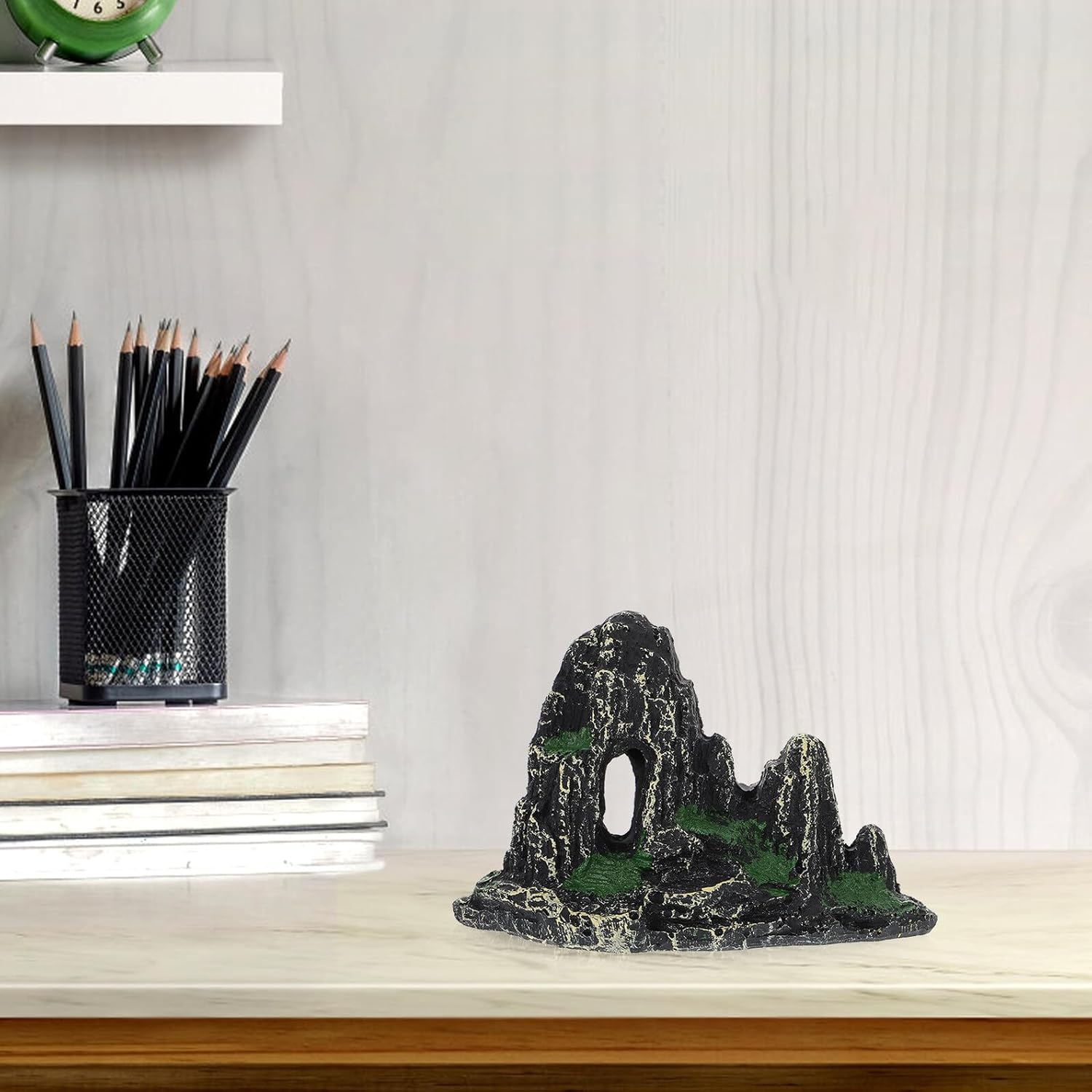 ARTSEWPLY Artificial Resin Rockery Ornament Aquarium Decor, Realistic Miniature Hill Statue for Fish Tank Landscape Scenery, Natural Aquarium Supply Suitable for Aquatic Pets image number 4