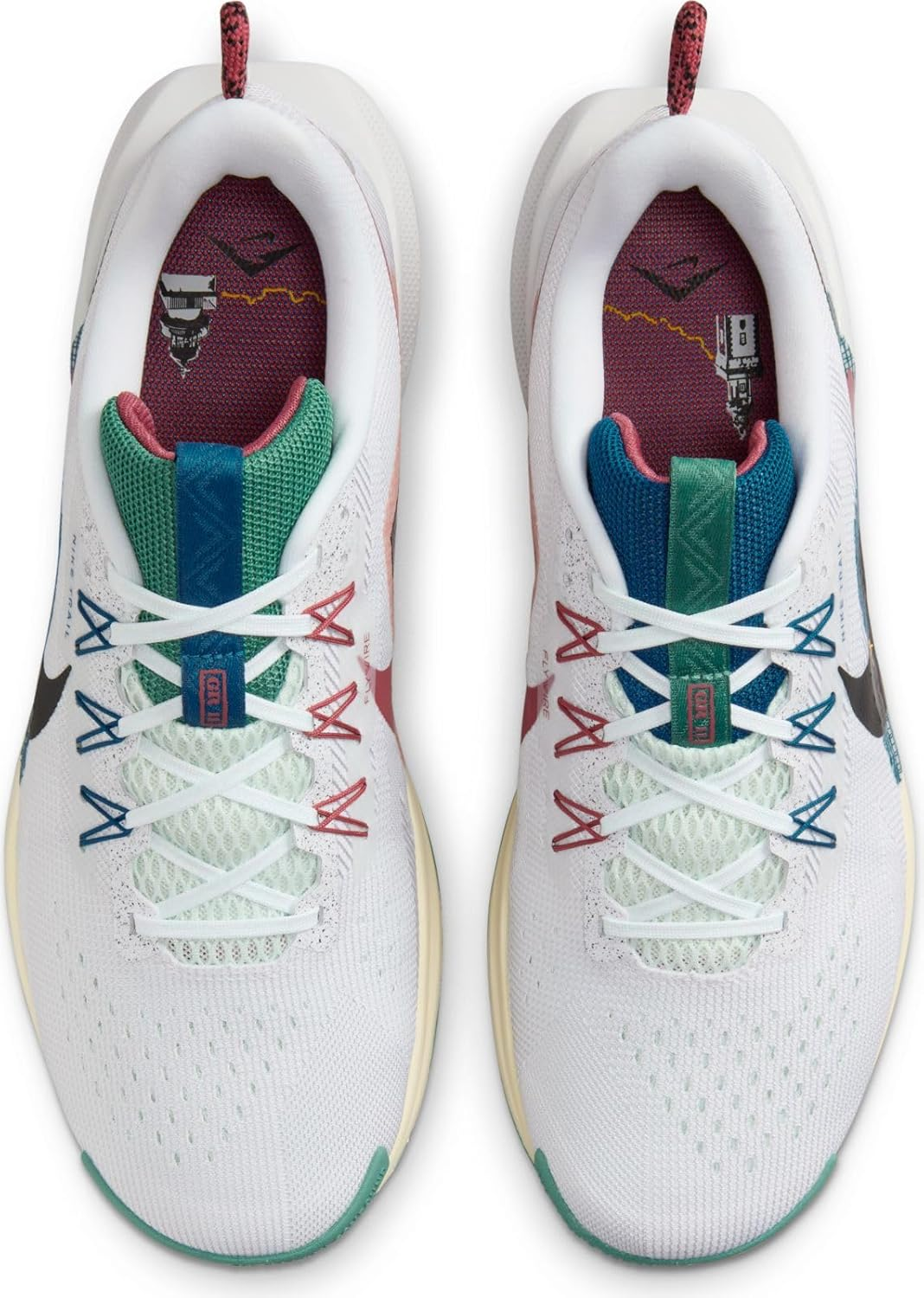 Nike Pegasus Trail 5 Men'S Trail Running Shoes (DV3864-100, White/Court Blue/Cedar/Black) image number 5