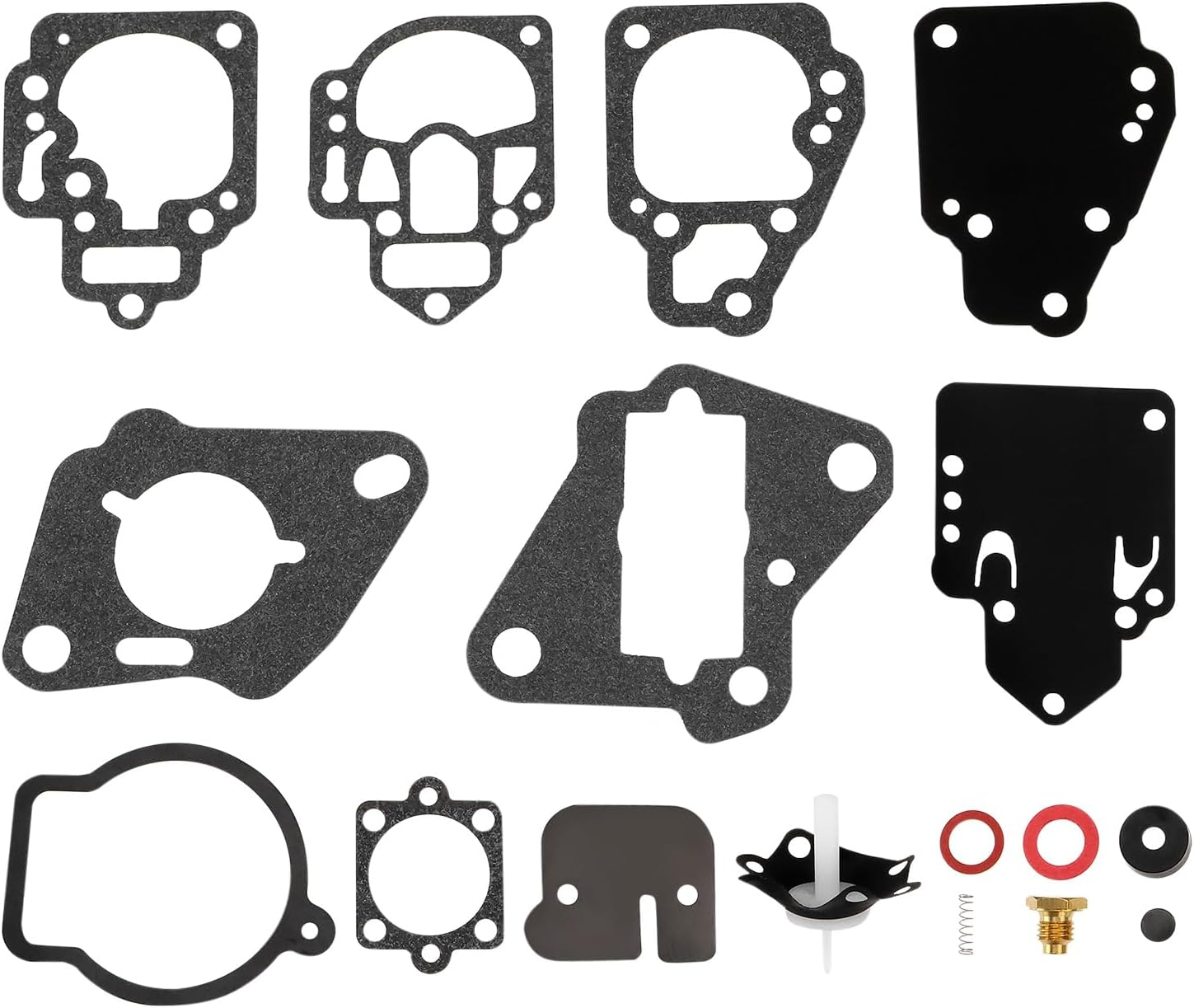 Emagtech 1Set Carb Gasket Kit 8-25Hp Replacement Part 1395-9761-1 1395-811357 1395-9645 Carburetor Repair Kit Compatible with Mercury Carb image number 4