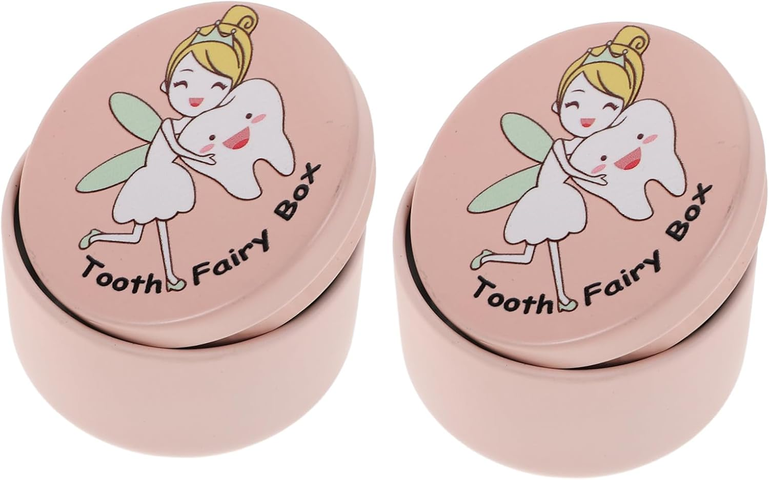 GLEAVI 2Pcs Tooth Storage Box: Baby Keepsake Box for First Hair Case Cute Lost First Haircut Keepsake Toddler Hair Case for Birthday Present Pink image number 4