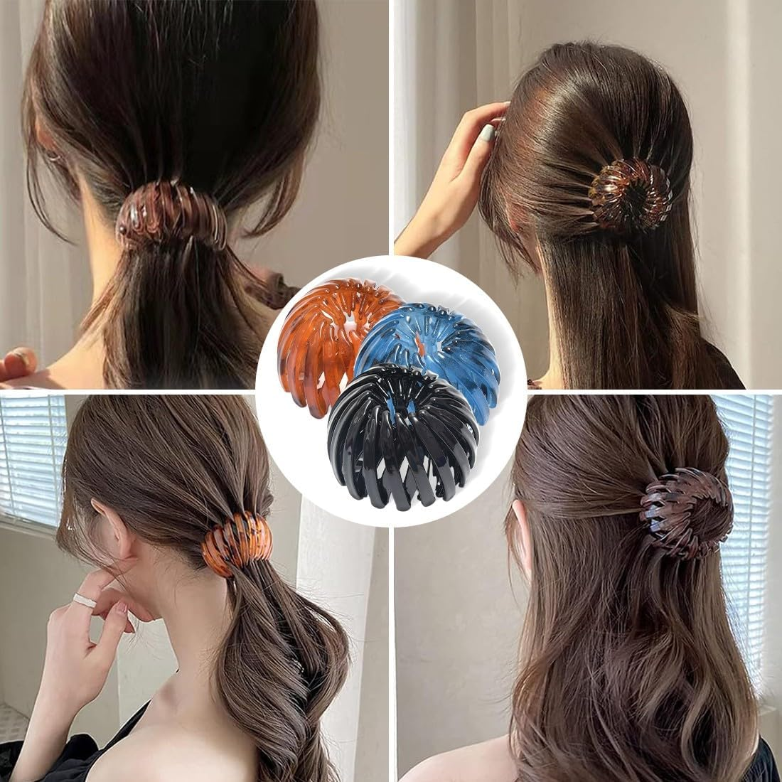 Pack of 3 Hair Clips for Women, Vintage Bird Nest Hair Clips, Large Hair Clips, Hair Accessory, Hair Accessories for Girls and Women image number 2