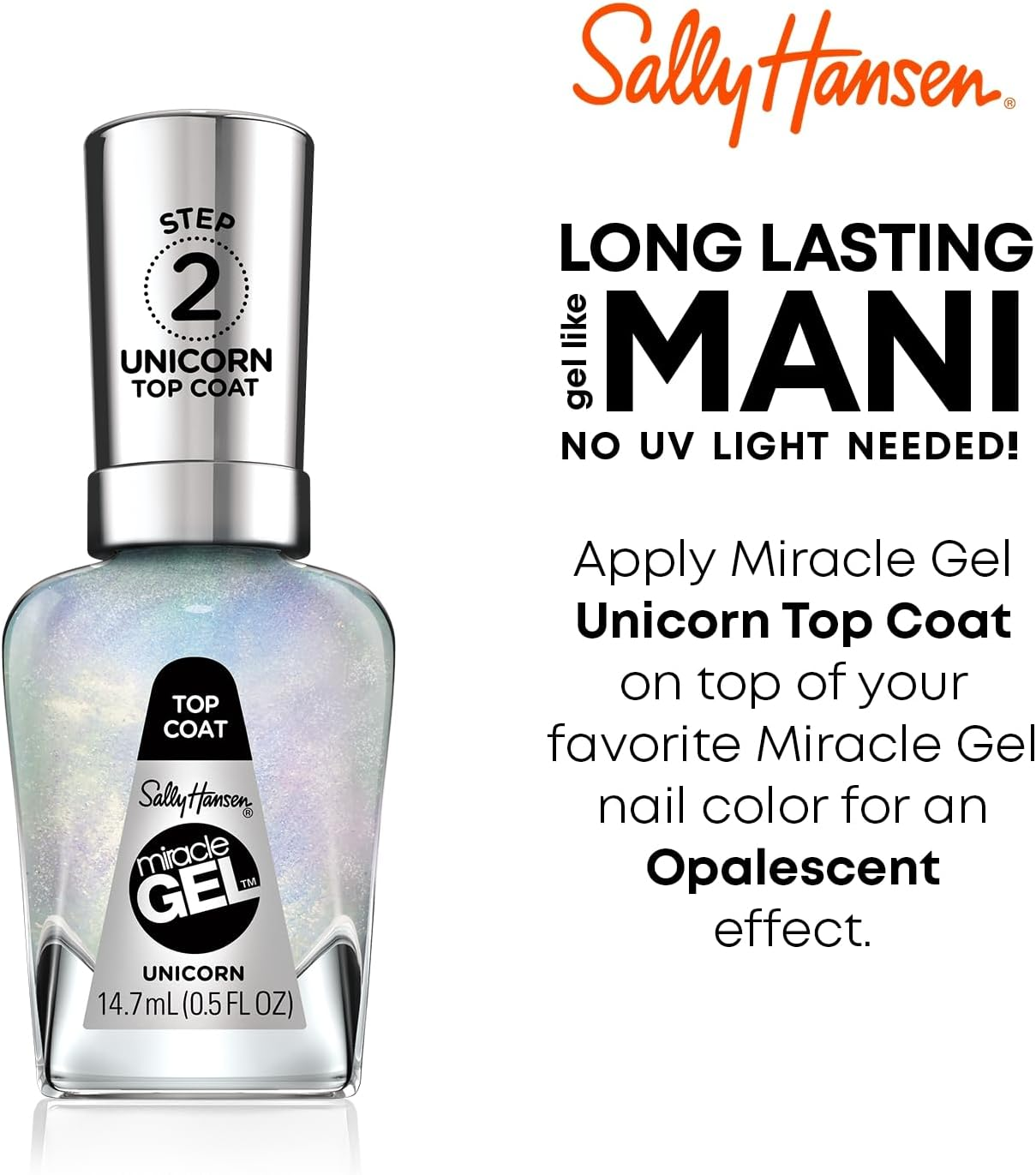 Sally Hansen Miracle Gel Unicorn Top Coat (Pack of 2) image number 4