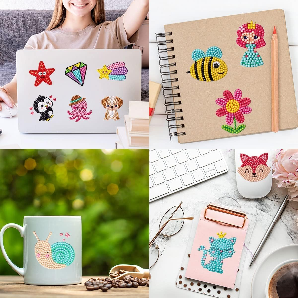 EAPHANT Diamond Art Kits for Kids 44 Designs Diamond Stickers Arts and Crafts Painting Kits for Kids Ages 4-8 8-12 image number 3