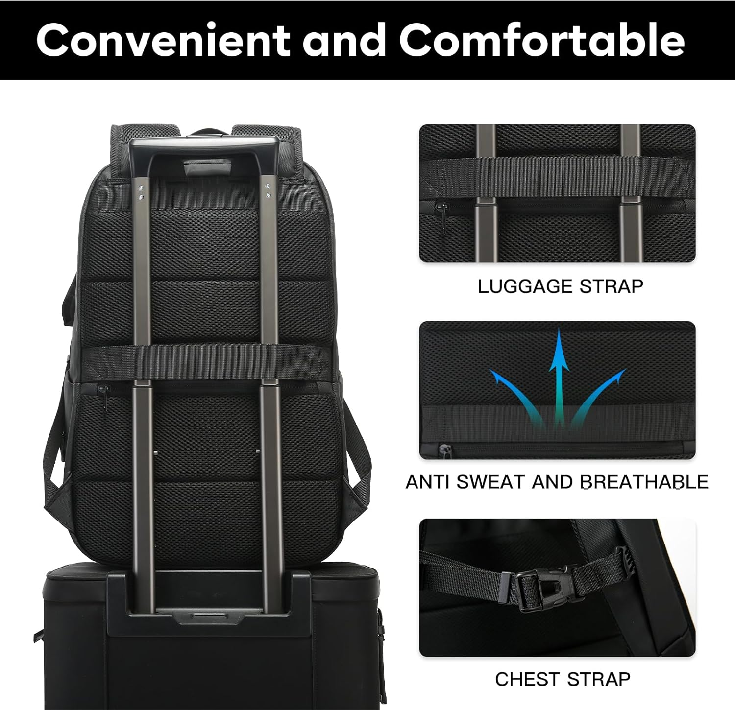 BANGE Design Laptop Travel Backpack - Gray image number 4