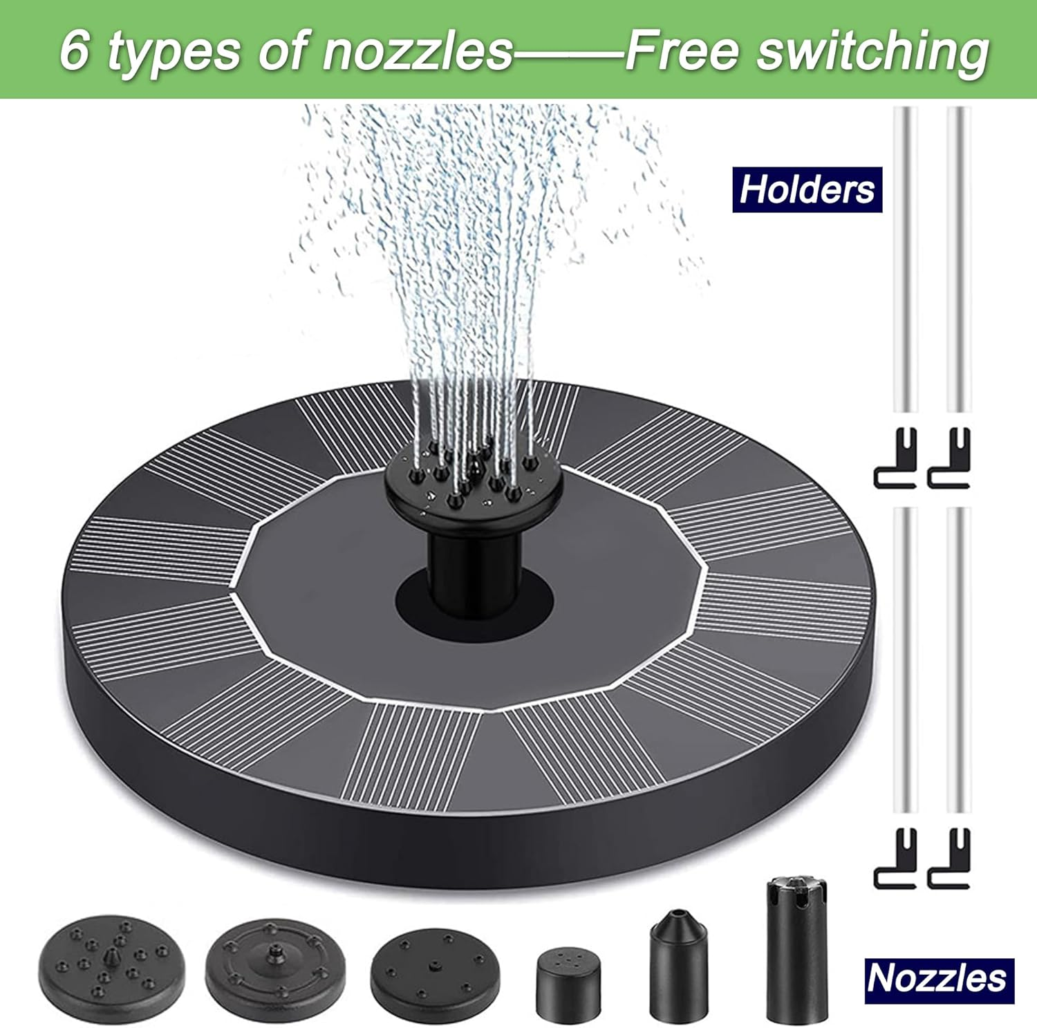 Binager Bird Bath with Solar Powered Fountain for Outsides Garden, 28 Inch Copper Birdbath with Solar Water Fountain Bird Bath Bowl for Outdoor Pool Yard Hotel Landscape Decor