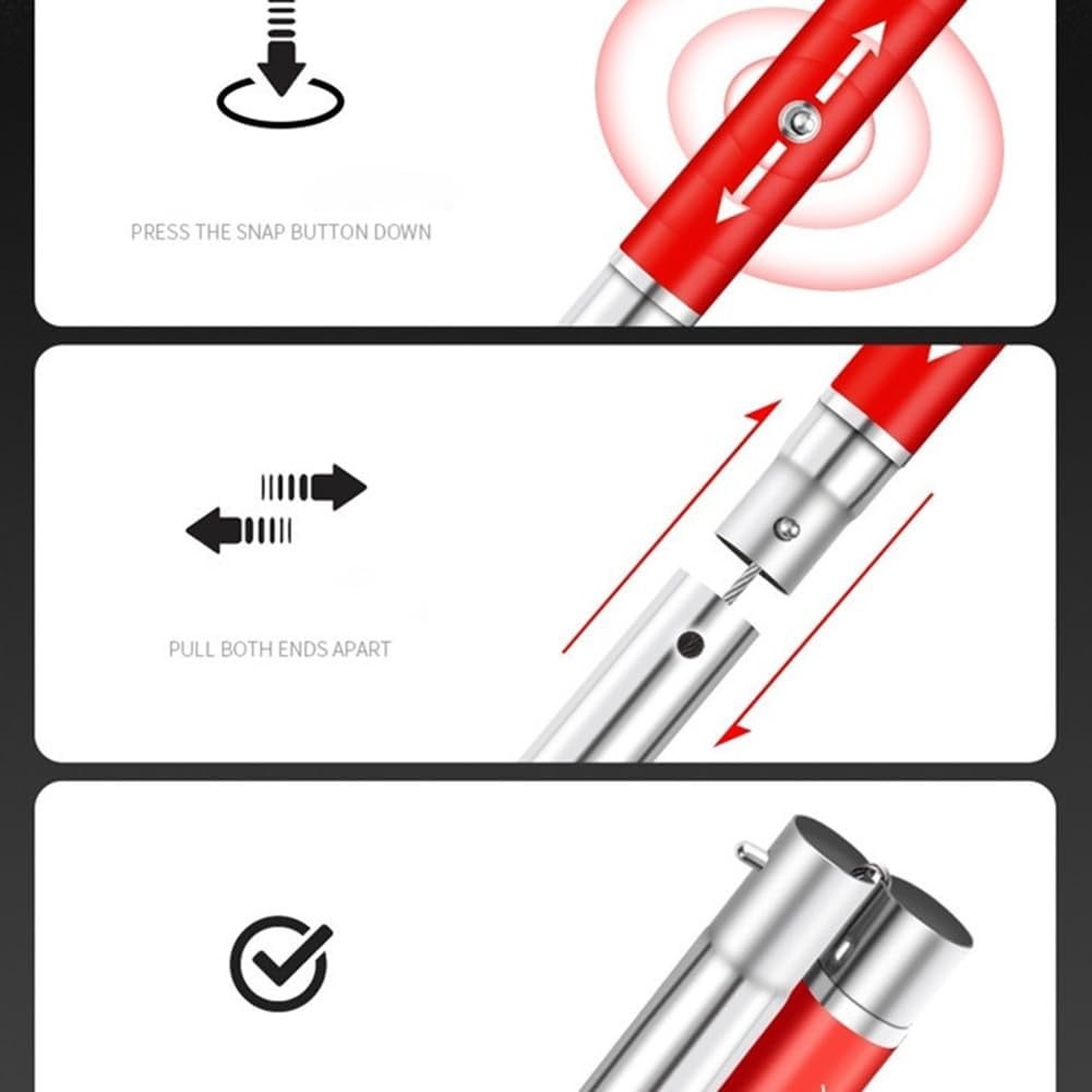 Snake Tongs, 47" Extra Long Snake Grabber Tool, Collapsible Reptile Snake Tongs, Stainless Steel Snake Catcher Stick, Snake & Reptile Hook Wide Jaw Pick-Up Handling Tool 1.2M Straight Clip image number 6