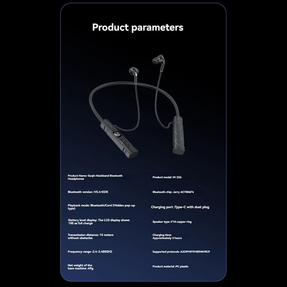 Peakloong LED Stereo Sports Headphones LED Stereo Bluetooth Headphone Large Capacity Battery image number 4