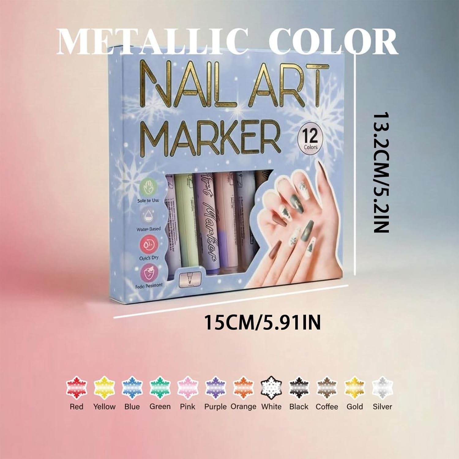 Nail Pens - High-Pigment Fine-Tip Cosmetics,Women Nail Painting Markers - for Home Talon Everyday Studio Hobbyists Mothers Professionals Beginners image number 6