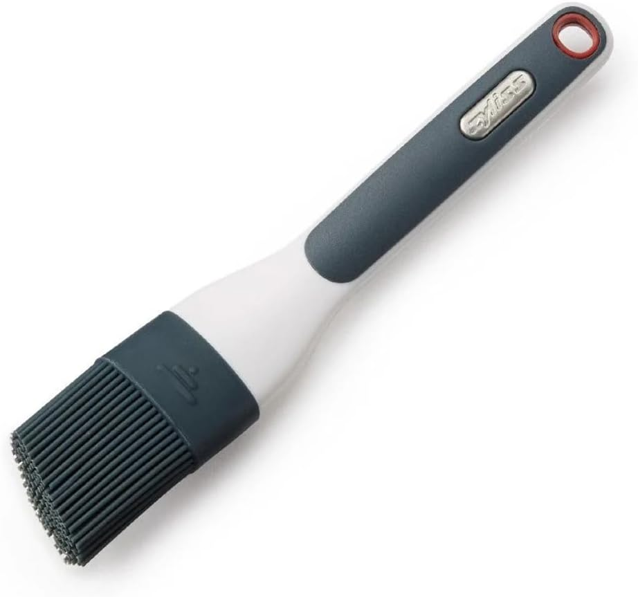 Zyliss Pastry Brush - Silicone Bristles | Temperature Resistant up to 240&deg;C | Removable Bristle Head for Convenient Cleaning | Ideal for Basting, Glazing, and Coating Pastries | White/Grey image number 1