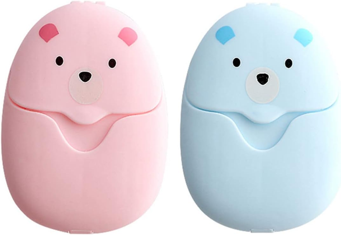 BESPORTBLE Hand Soap Flakes Disposable Travel Soap Box Outdoor Flakes Foaming Papers image number 6