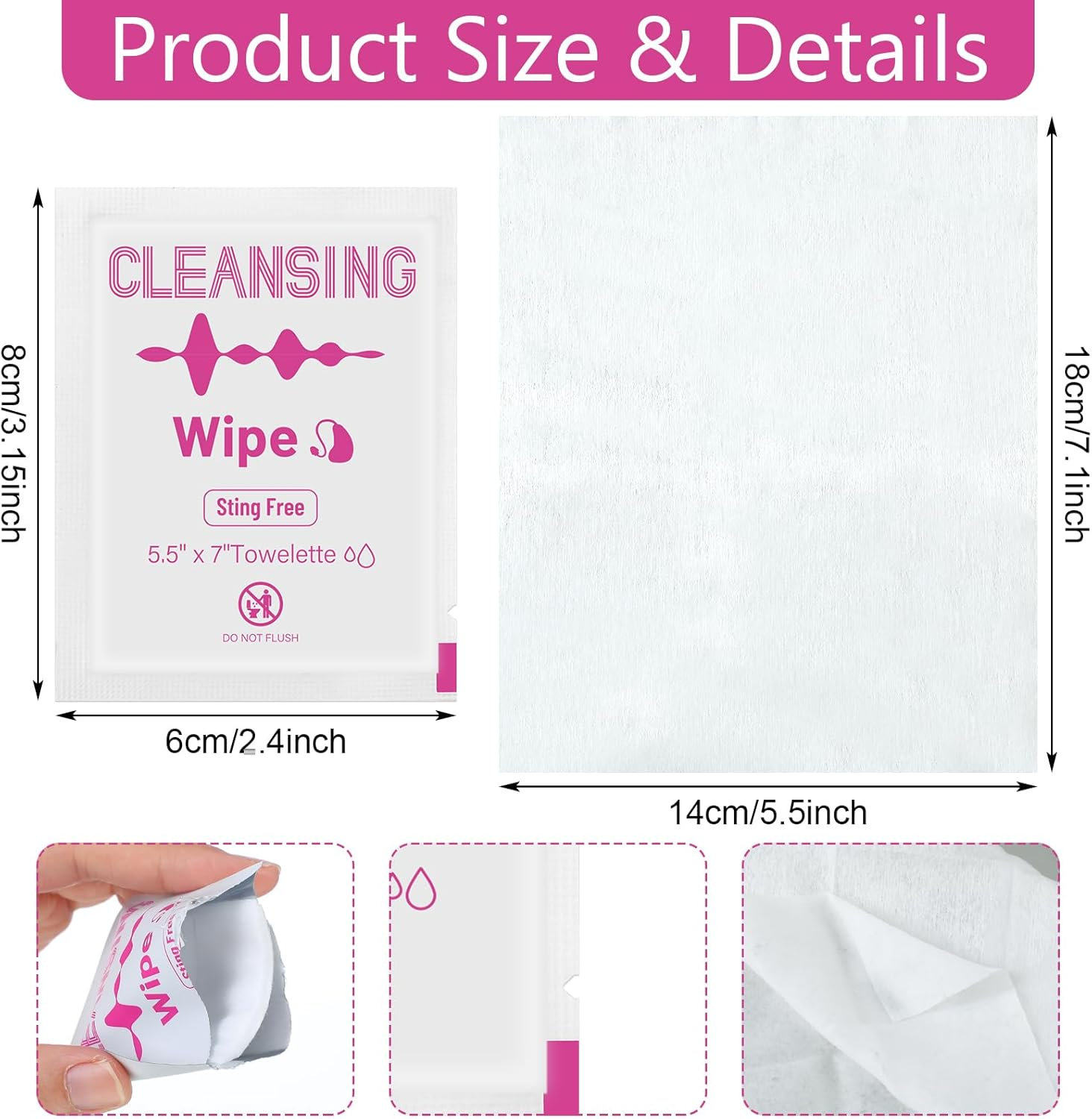 Timgle 200 Count Hearing Aid Wipes Cleaning Towelettes Individually Wrapped Phone Cleaning Wipes Laptop Cleaner Wipes for Earwax Sweat Removal from Earbuds Earmold Earplugs in Ear Monitors