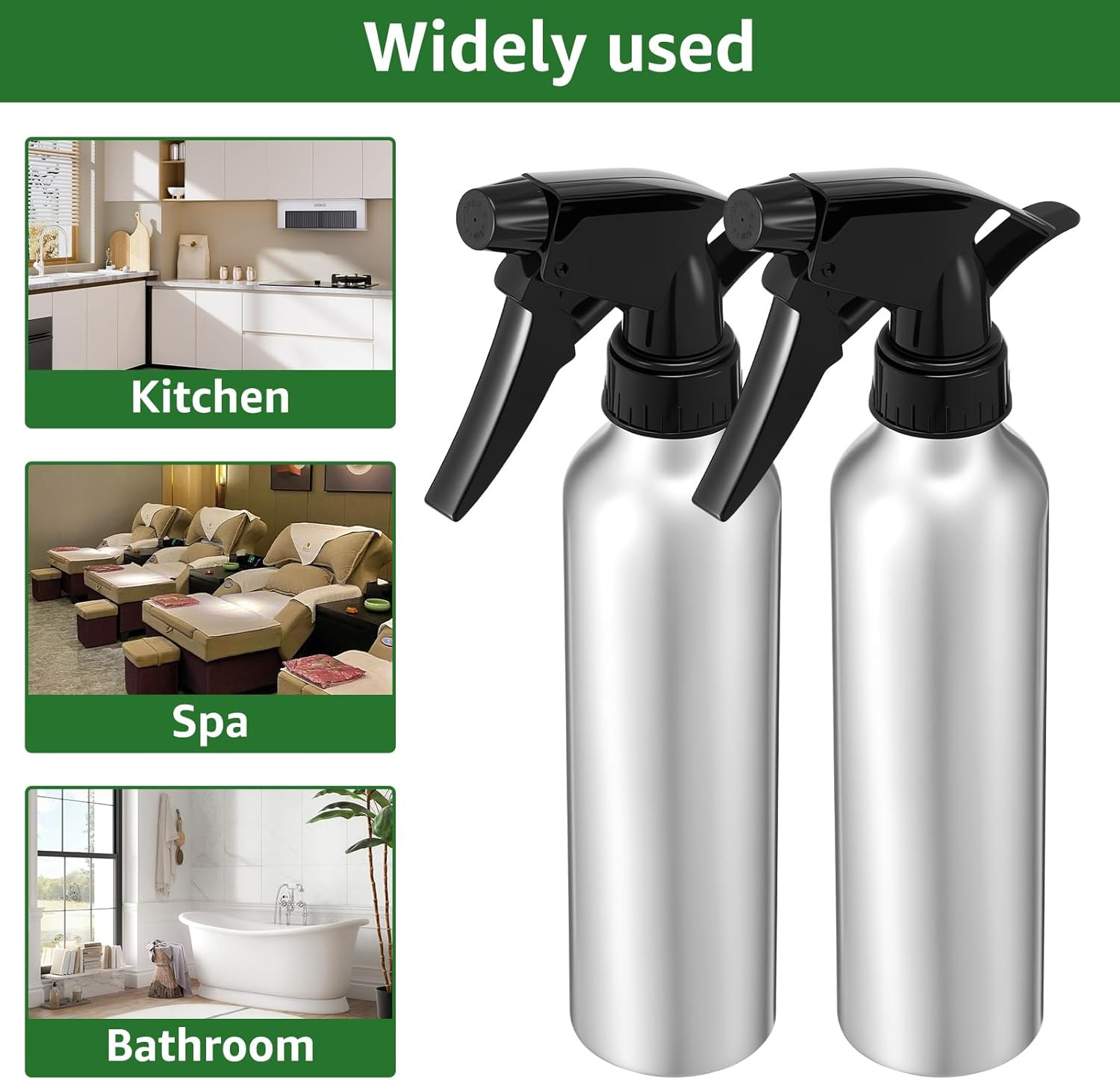 Djapwpx-4Pcs 350Ml Empty Spray Bottle with Detachable Nozzle, anti Deformation Planting Spray Bottle, Multipurpose Space Saving Hair Spray Bottle for Home Salon Restaurant image number 1