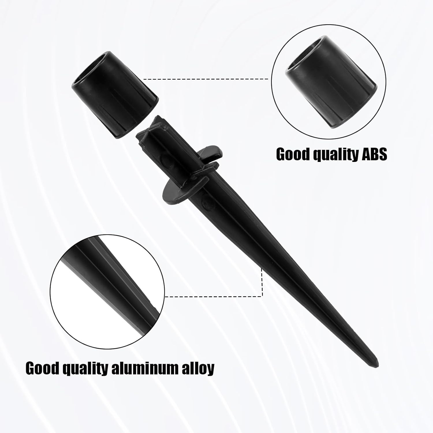 12Pcs Solar Light Replacement Stakes, 5.39X1.1In Metal Solar Lights Spikes with Nesting Covers Reliable Outdoor Ground Stakes Solar Light Parts for Garden Lights Landscape Yard Pathway image number 5