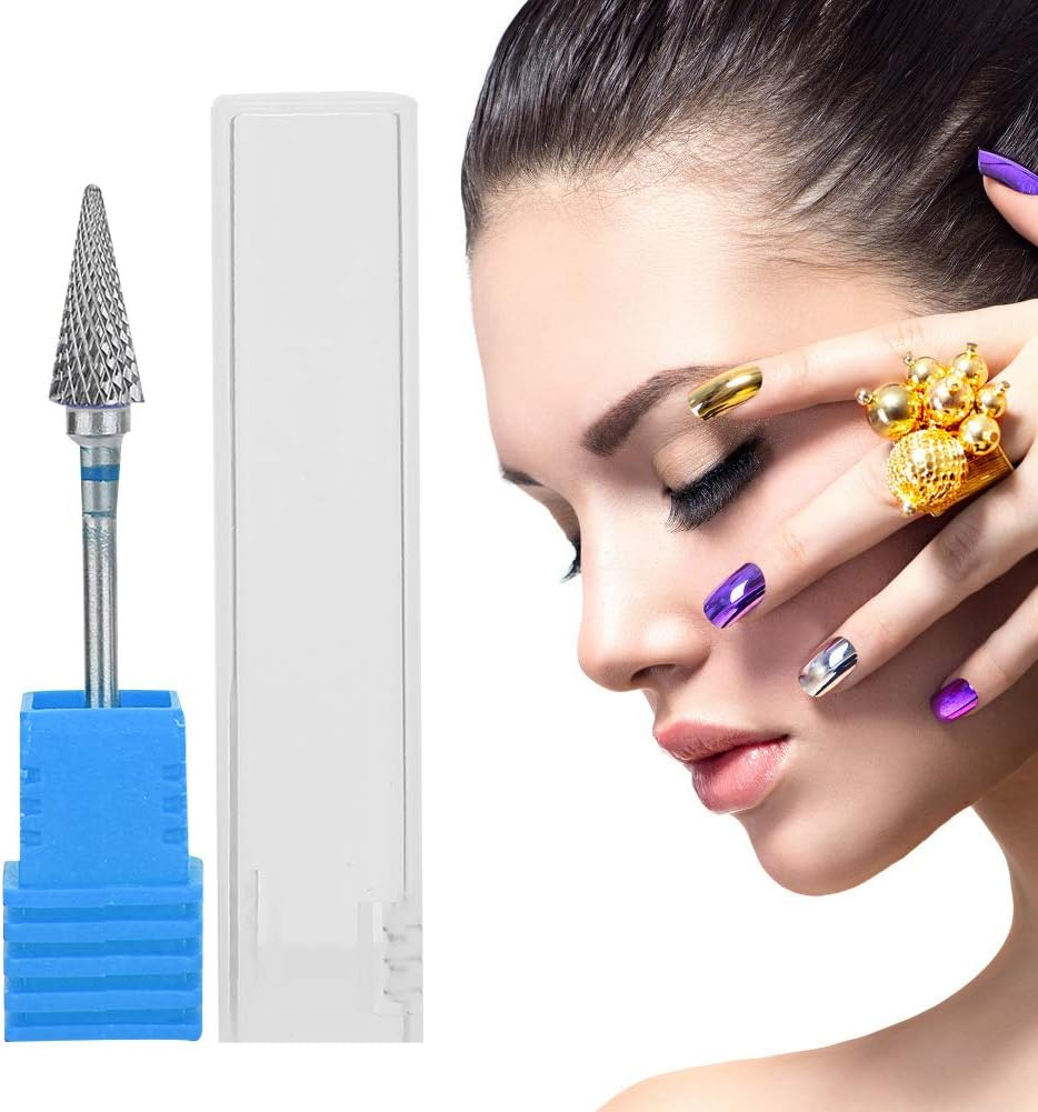 Premium Ceramic Bits Set, Nail Cutter Attachment Milling Cutter Bit Manicure Steel Professional Grinding Body Grinding Head Nail Cutter Attachment Set for Manicure Pedicure Nail Care (Blue Label) image number 6